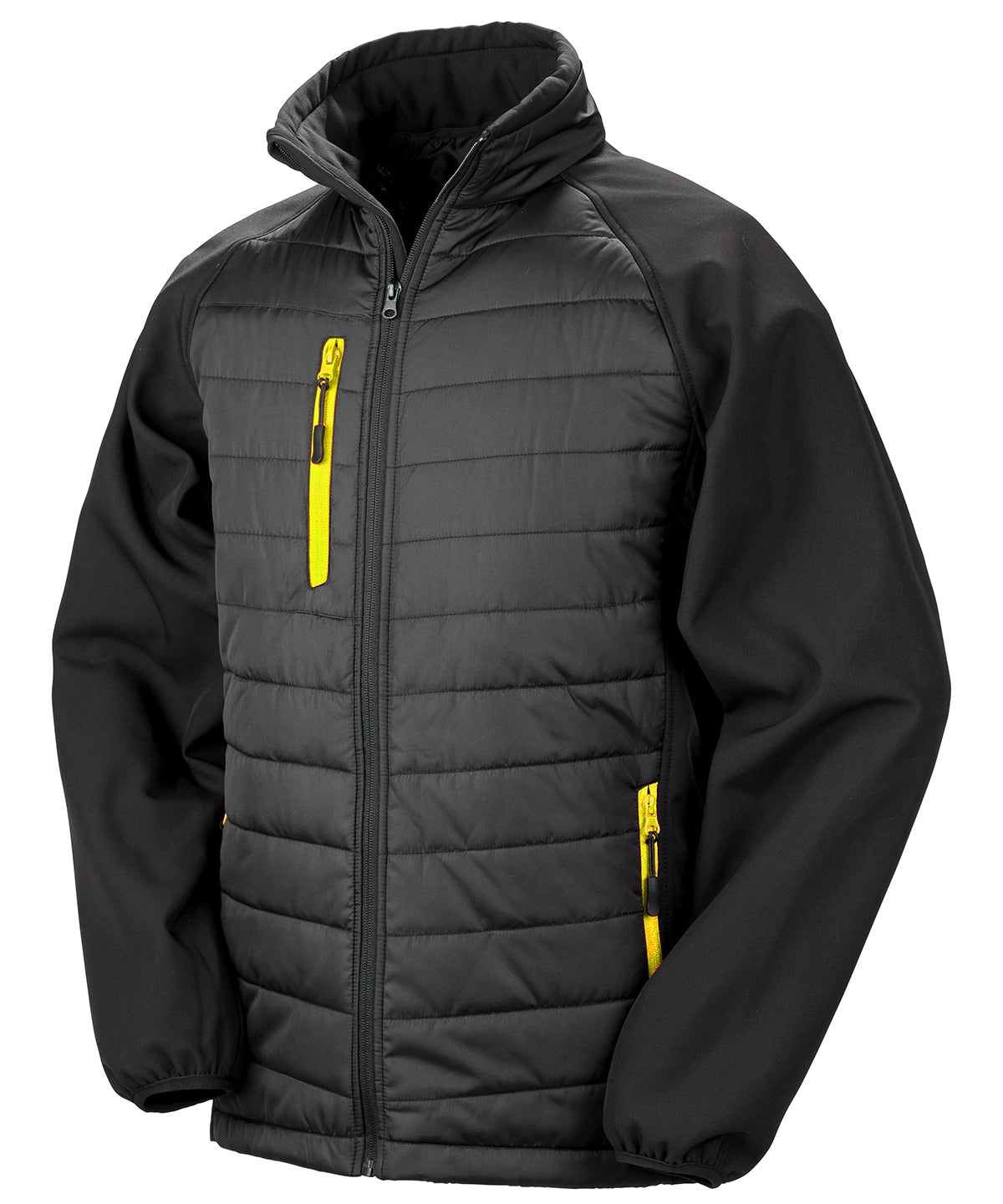 Softshell-jakki Result Recycled R237X – Black/Yellow – 4XL