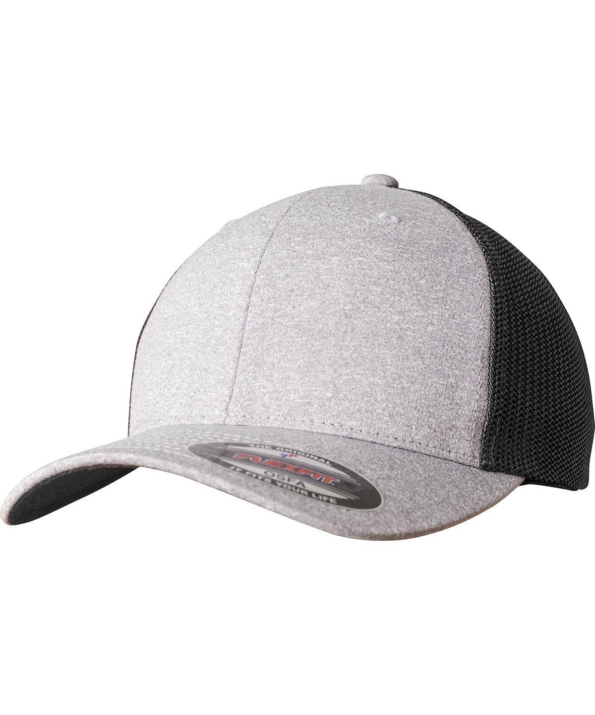 Derhúfa Flexfit by Yupoong YP043 – Heather/Black – One size