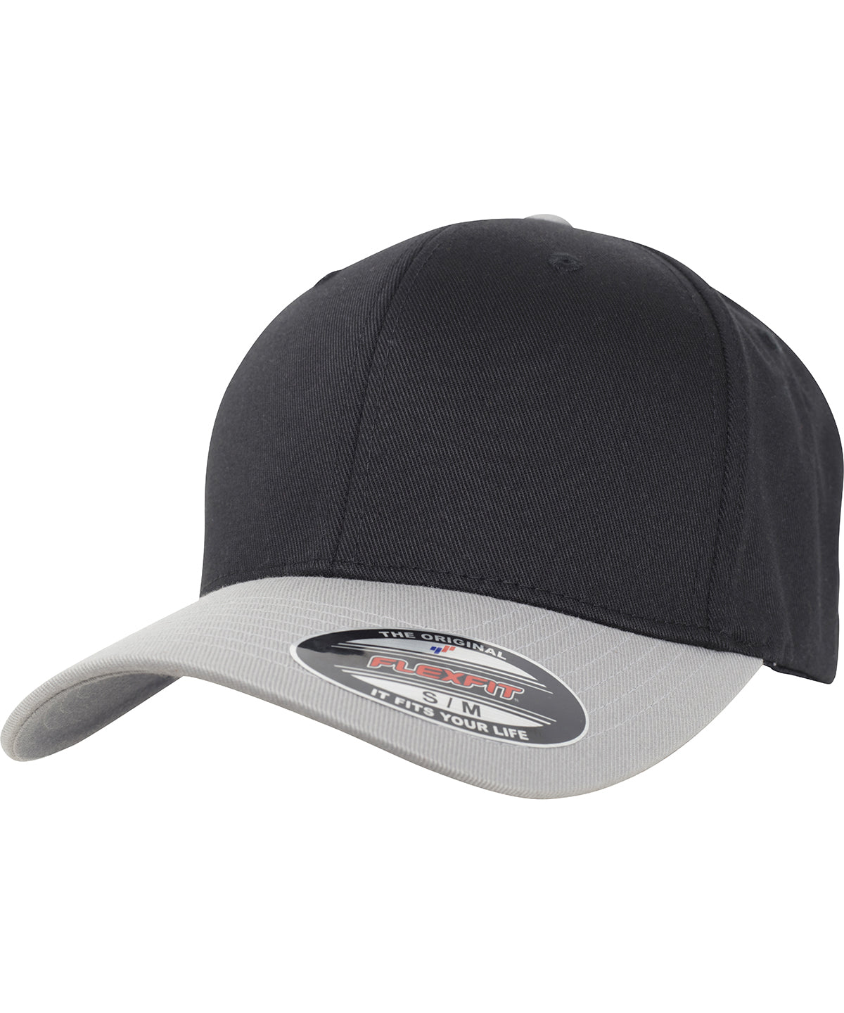 Derhúfa Flexfit by Yupoong YP120 – Black/Silver – L/XL