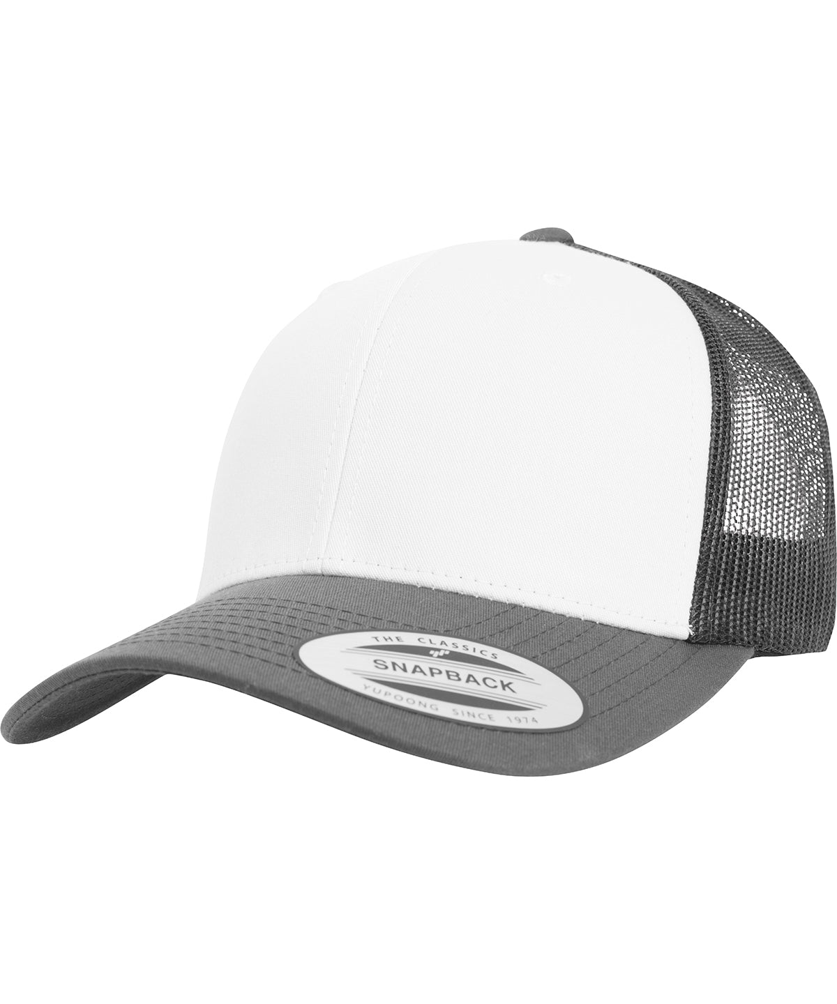 Derhúfa Flexfit by Yupoong YP129 – Dark Grey/White/Dark Grey – One size