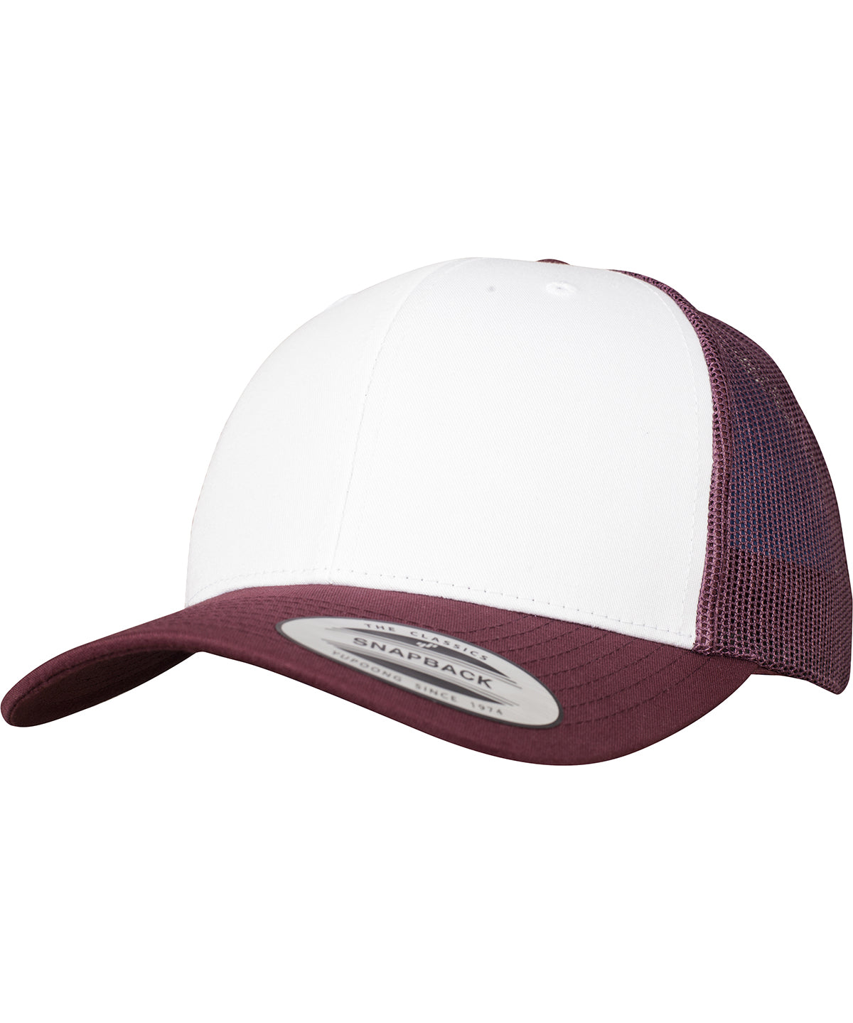 Derhúfa Flexfit by Yupoong YP129 – Maroon/White/Maroon – One size