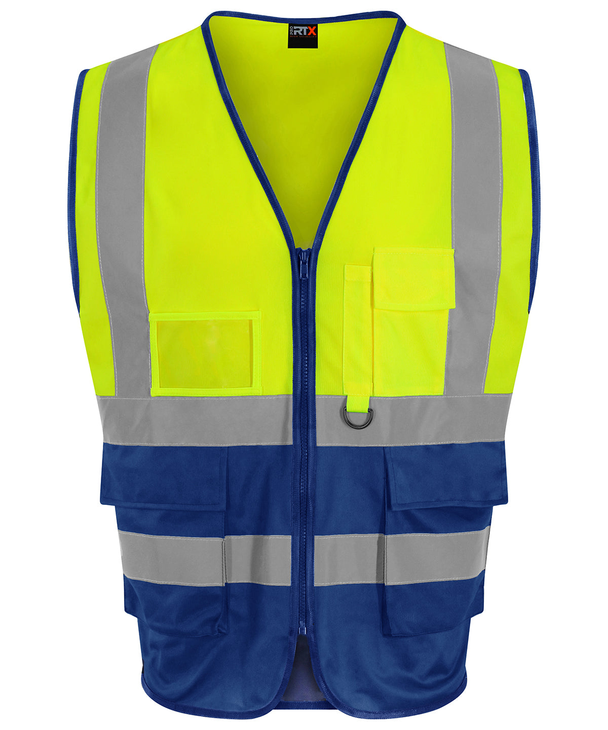 Öryggisvesti ProRTX High Visibility RX705 – HV Yellow/Royal Blue – 5XL