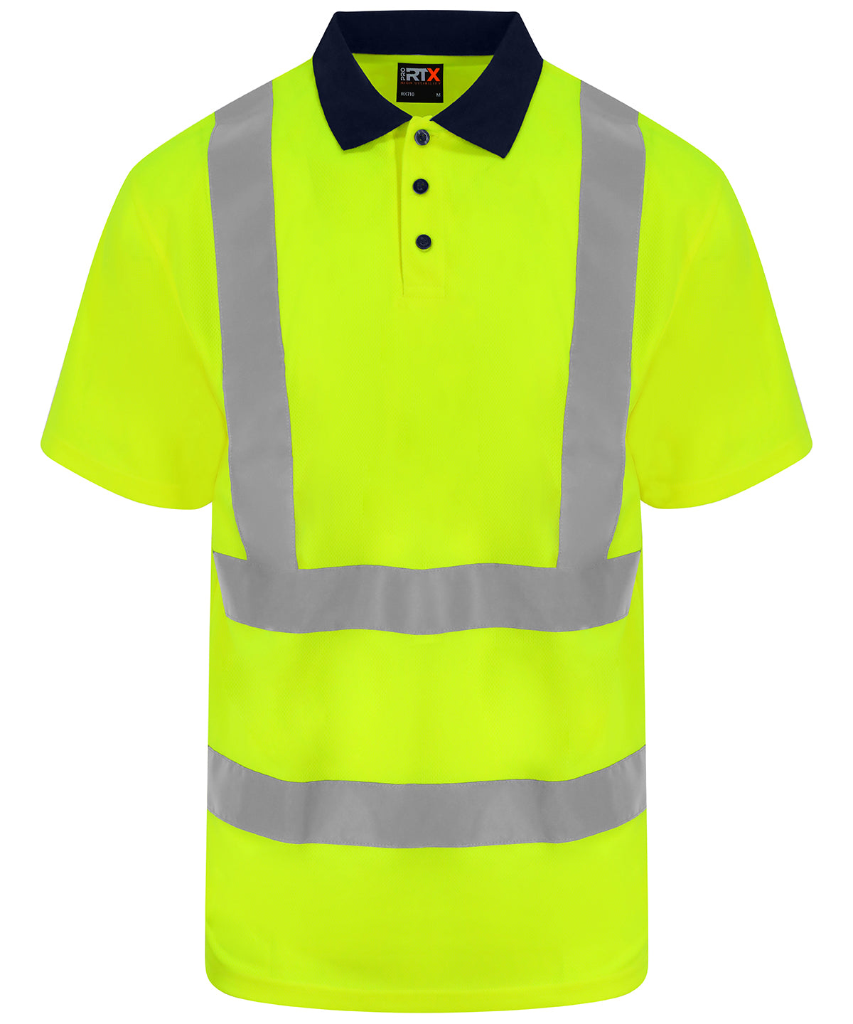 Pólóbolur ProRTX High Visibility RX710 – HV Yellow/Navy – 5XL