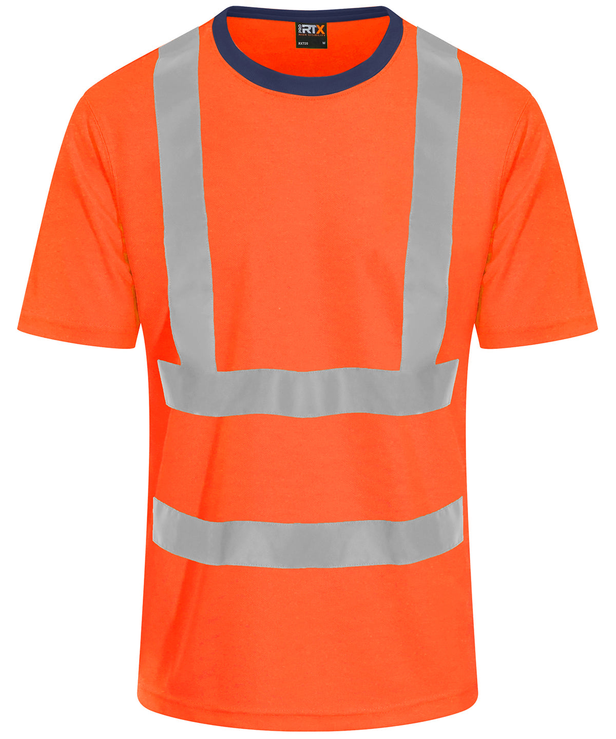 Stuttermabolur ProRTX High Visibility RX720 – HV Orange/Navy – 5XL
