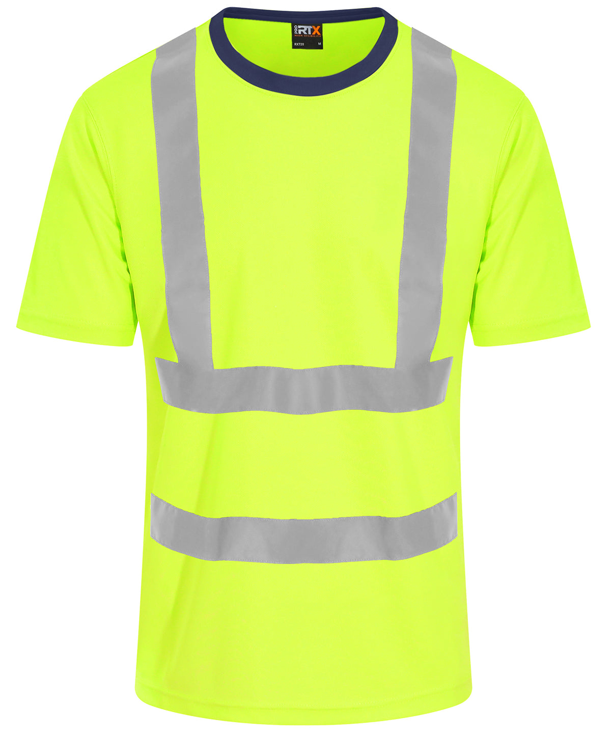 Stuttermabolur ProRTX High Visibility RX720 – HV Yellow/Navy – 5XL
