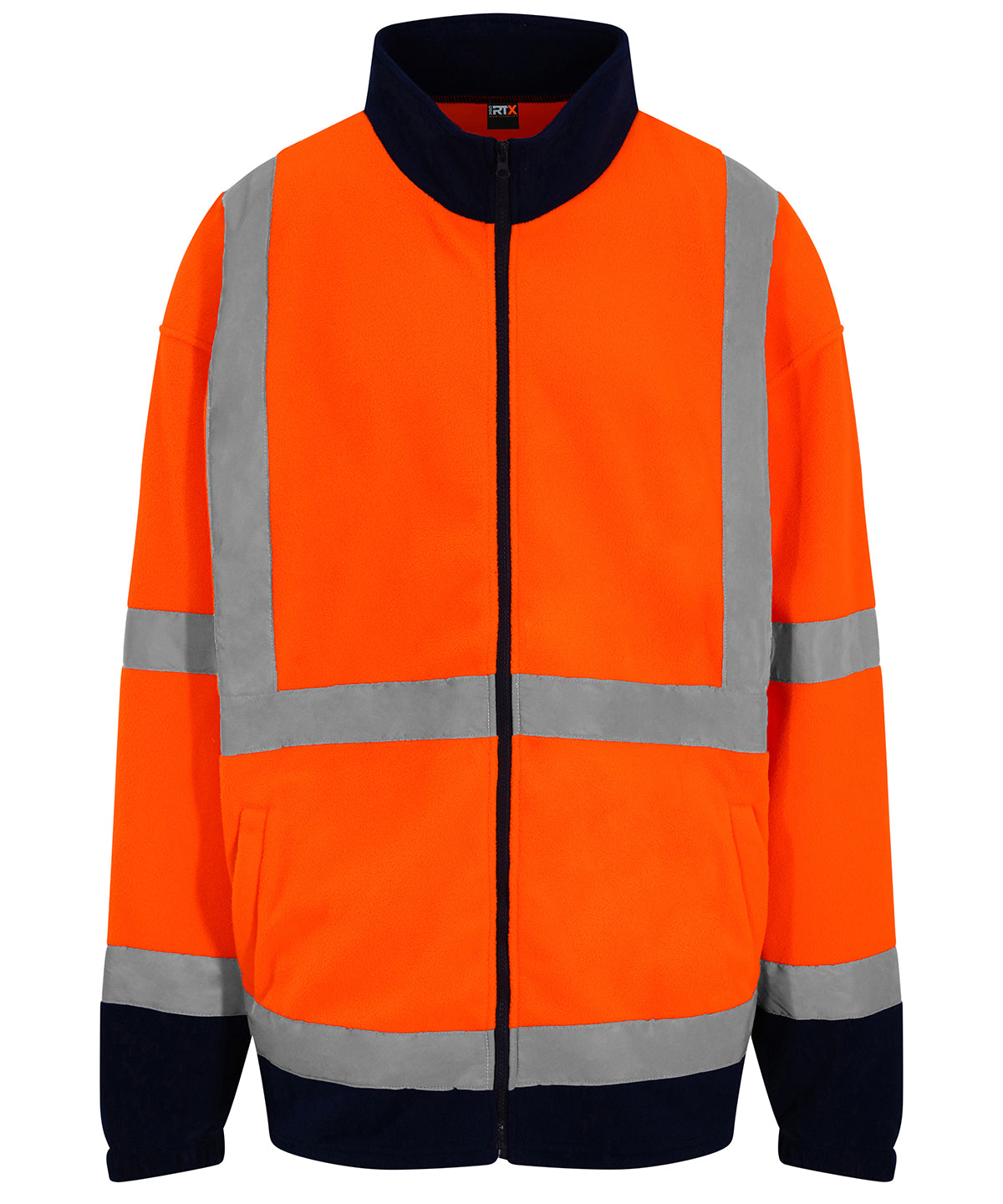 Flíspeysa ProRTX High Visibility RX750 – HV Orange/Navy – 5XL