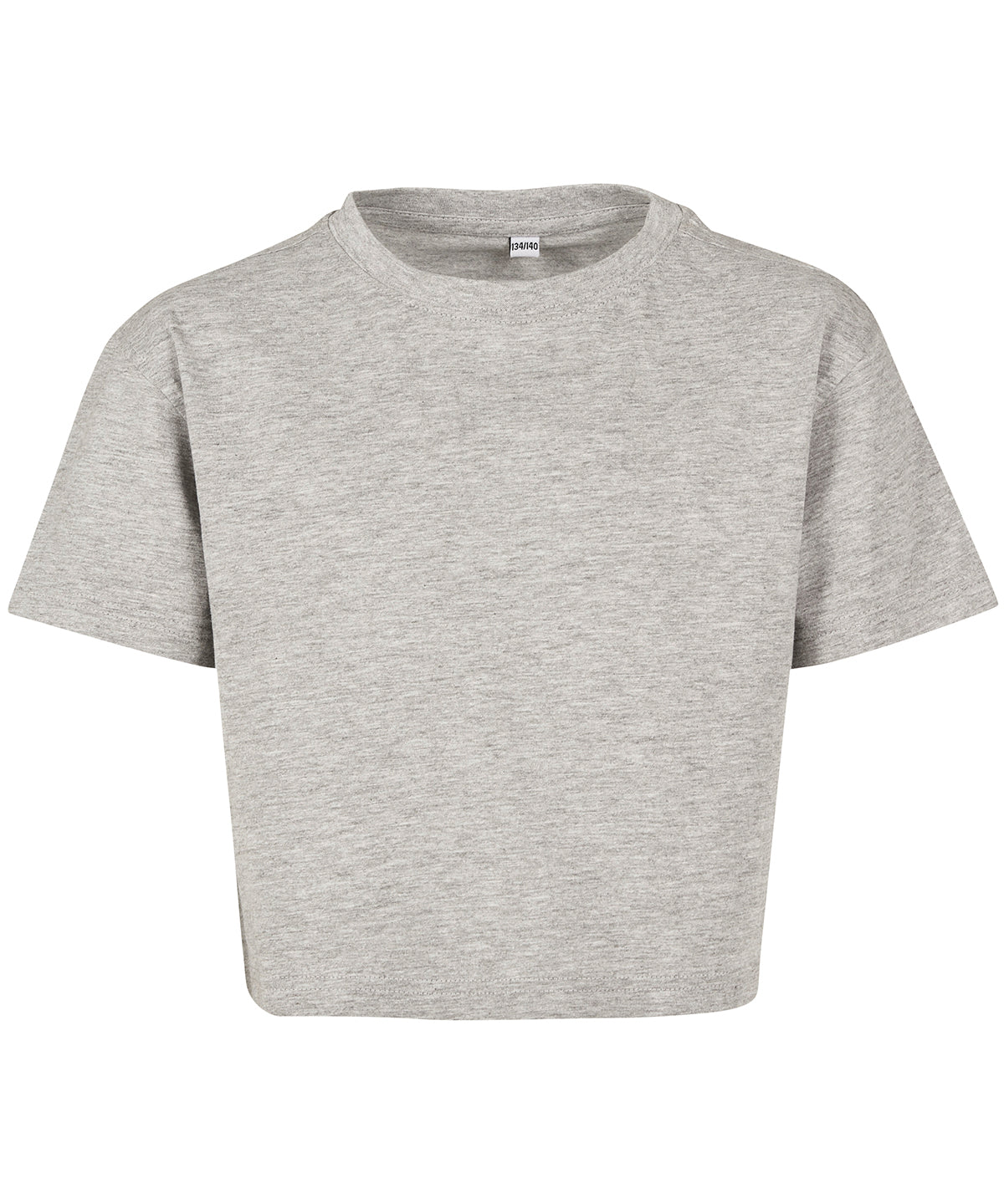 Stuttermabolur Build Your Brand BY114 – Heather Grey – 13/14 Years
