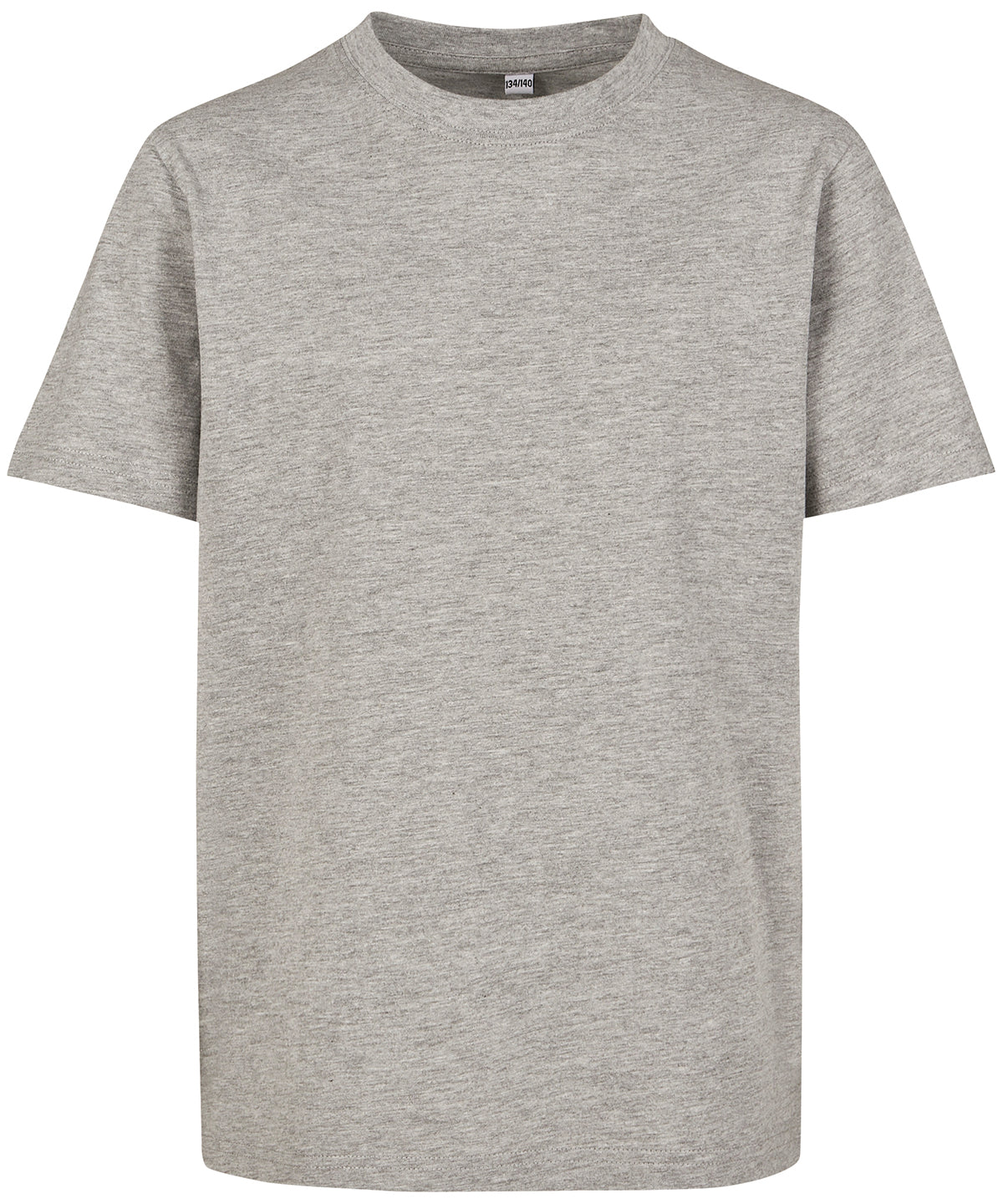 Stuttermabolur Build Your Brand BY116 – Heather Grey – 13/14 Years