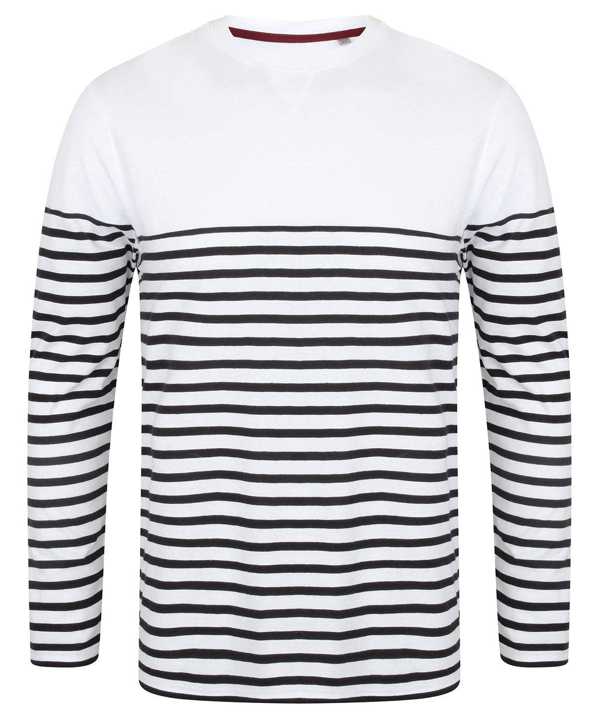 Stuttermabolur Front Row FR134 – White/Navy – 2XL