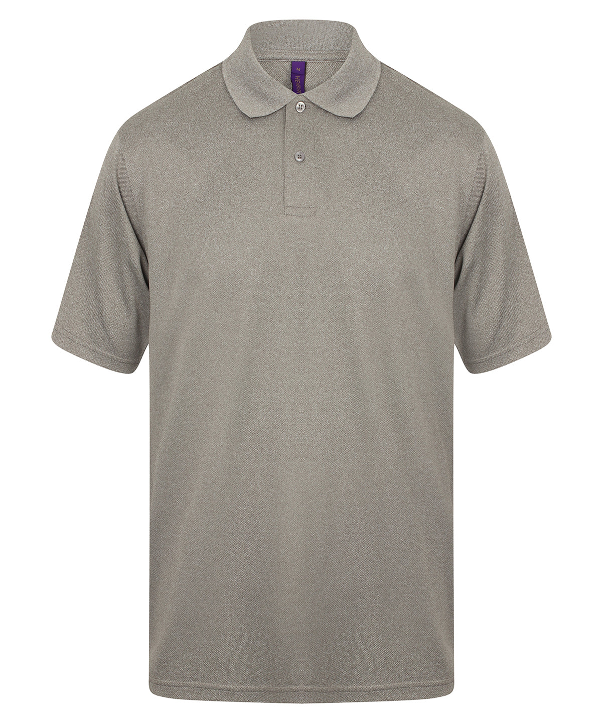 Pólóbolur Henbury HB475 – Heather Grey – 3XL