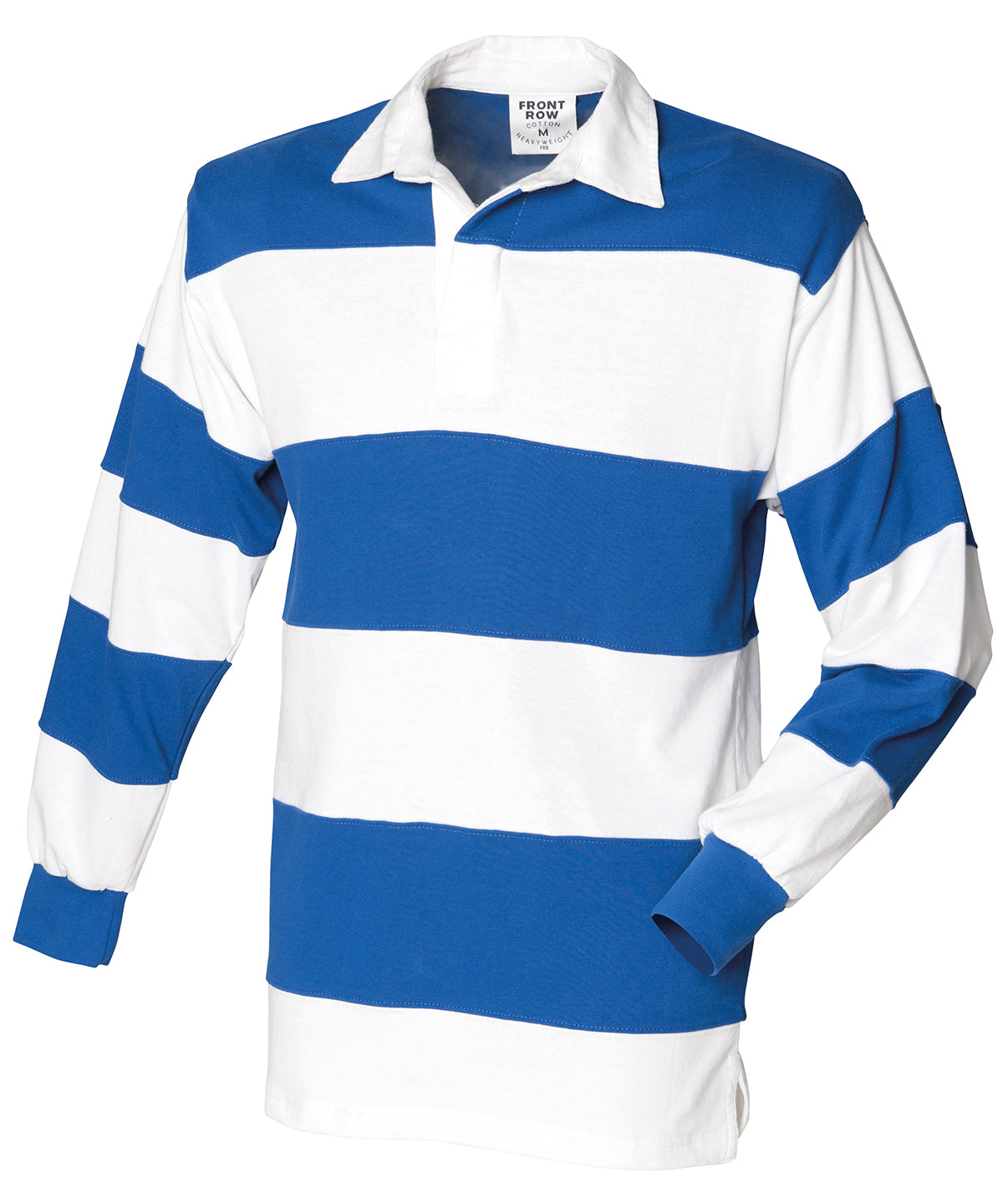 Rugby-bolur Front Row FR08M – White & Royal (White collar) – 2XL