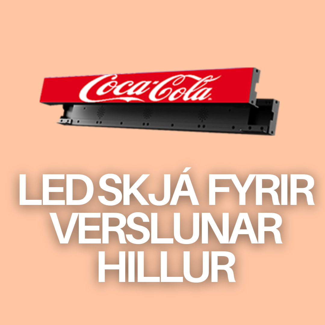 LED skjáir fyrir verslunarhillur