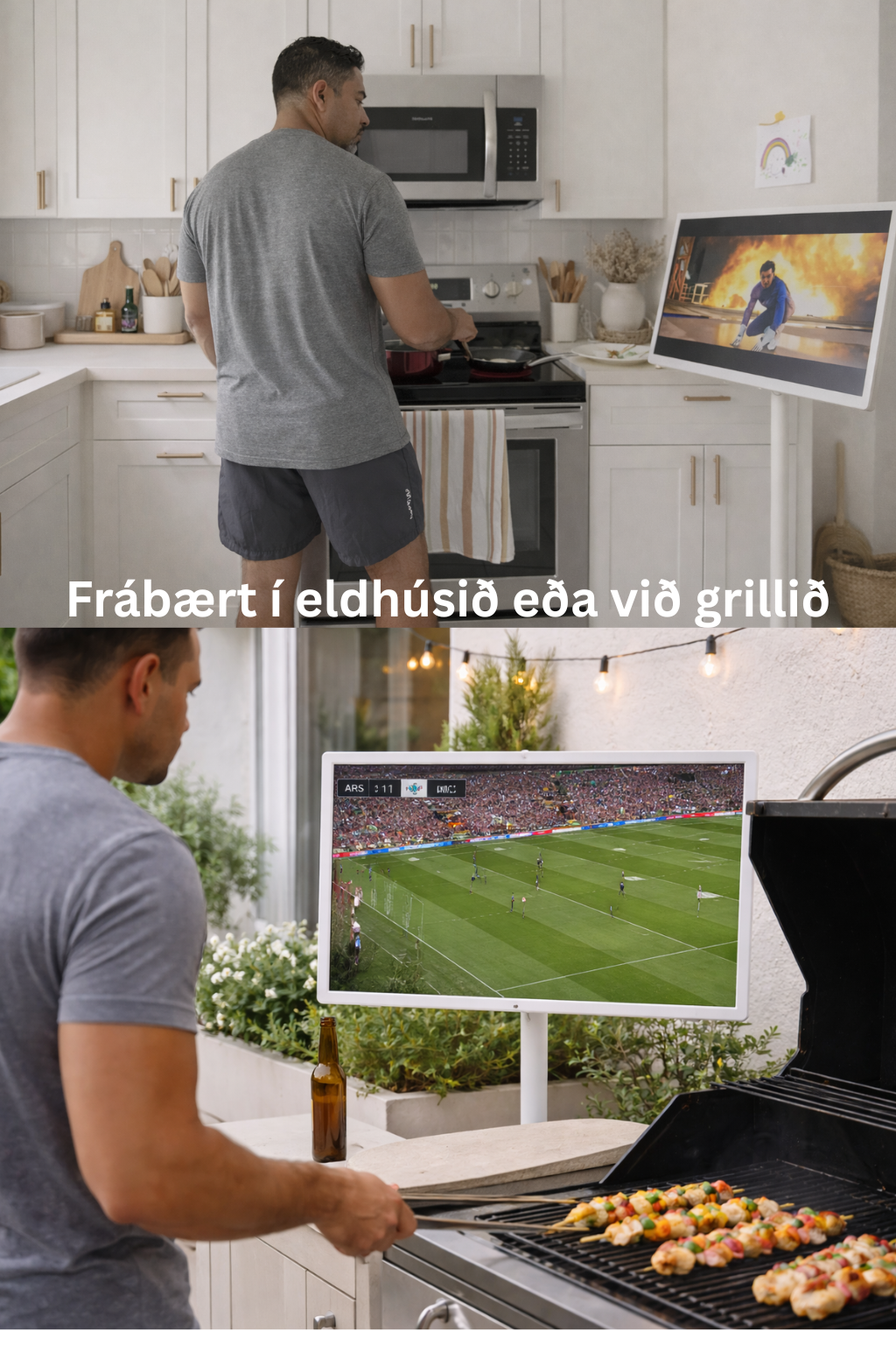 32” Færanlegur snjallskjár sem breytir hvaða rými sem er í vinnu- eða skemmtistöð