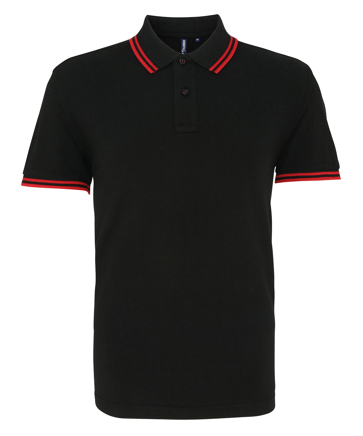 Pólóbolur Asquith & Fox AQ011 – Black/Red – 3XL