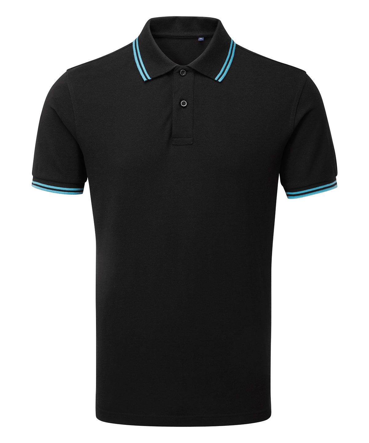 Pólóbolur Asquith & Fox AQ011 – Black/Turquoise – 3XL