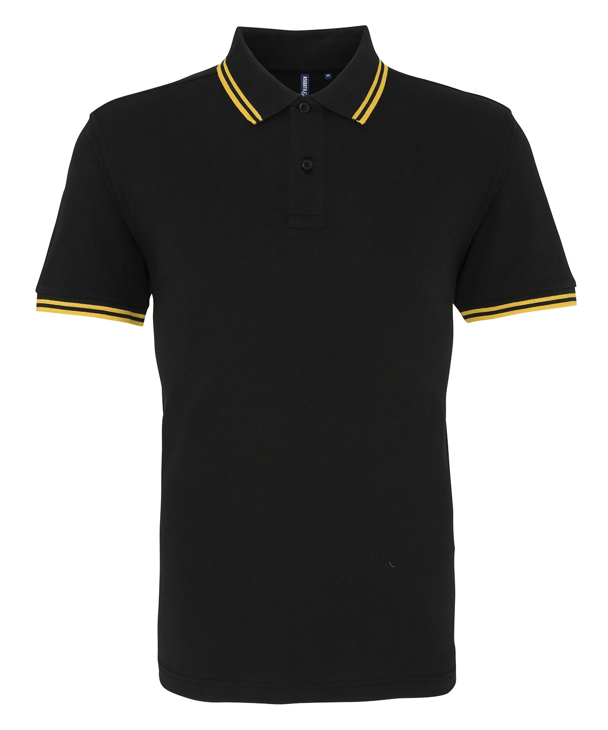 Pólóbolur Asquith & Fox AQ011 – Black/Yellow – 3XL