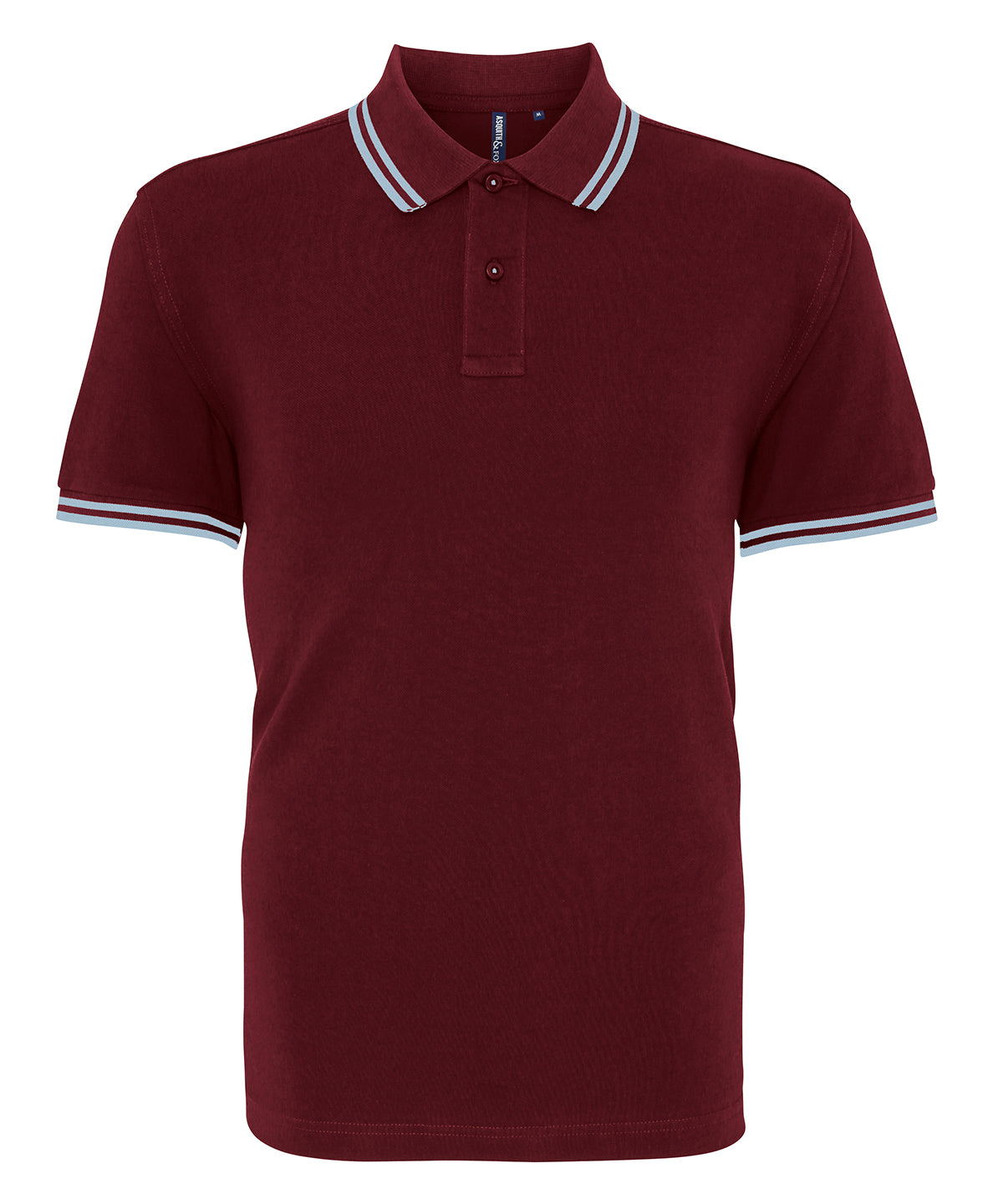 Pólóbolur Asquith & Fox AQ011 – Burgundy/Sky – 3XL