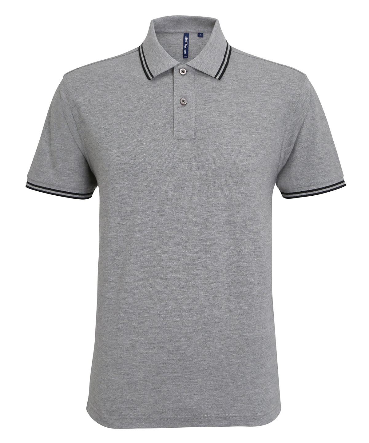 Pólóbolur Asquith & Fox AQ011 – Heather Grey/Black – 3XL