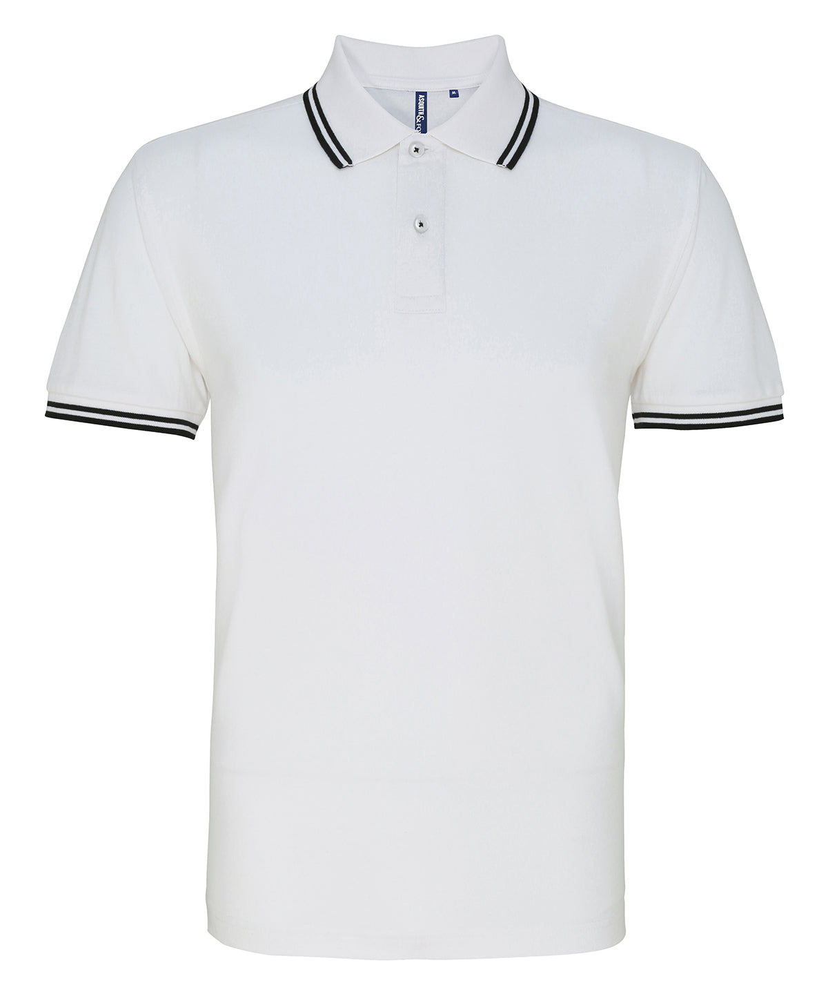 Pólóbolur Asquith & Fox AQ011 – White/Black – 3XL