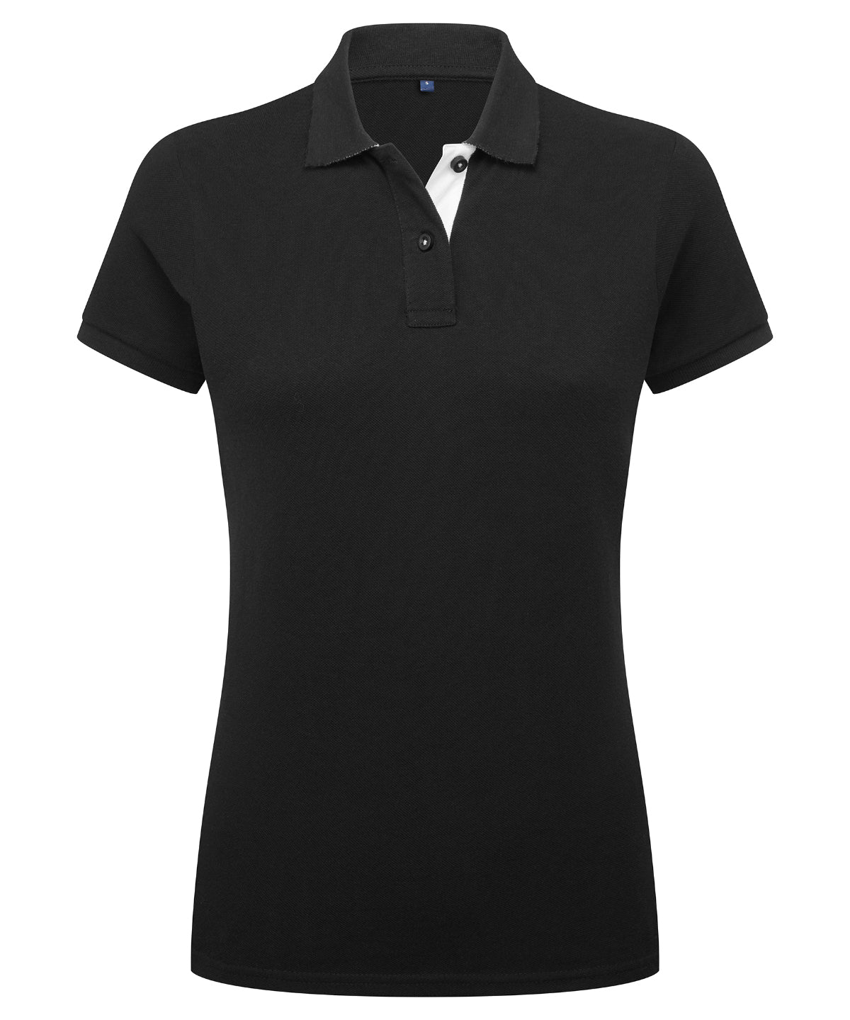 Pólóbolur Asquith & Fox AQ022 – Black/White – 2XL