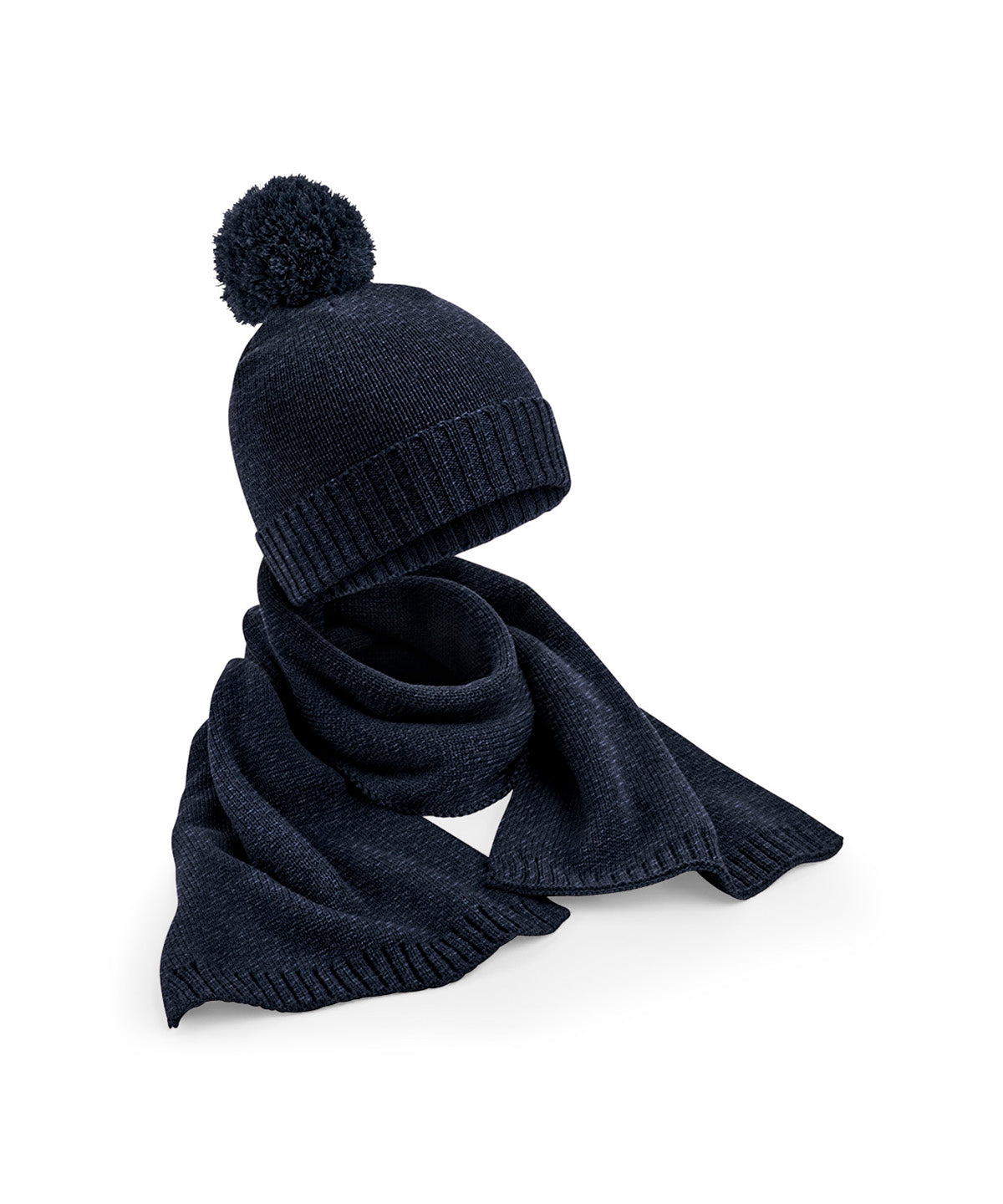 Winter Accessory Set Beechfield B401R – Navy Fleck – One size