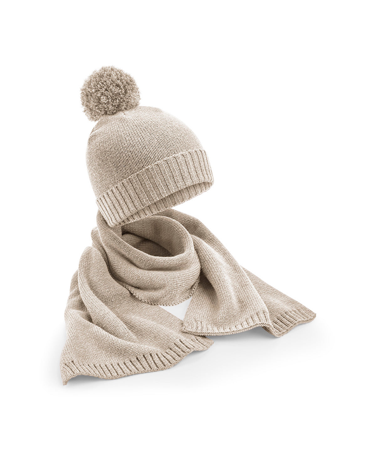 Winter Accessory Set Beechfield B401R – Oatmeal Fleck – One size