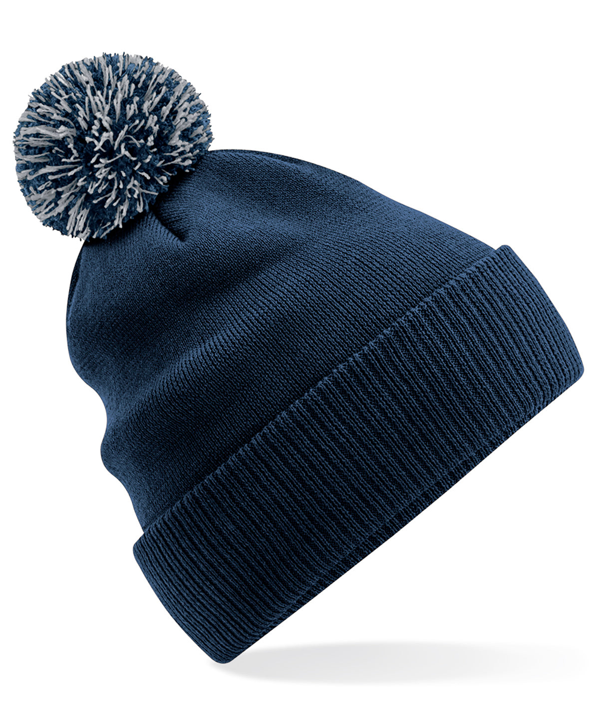 Húfa Beechfield B450R – French Navy/Light Grey – One size