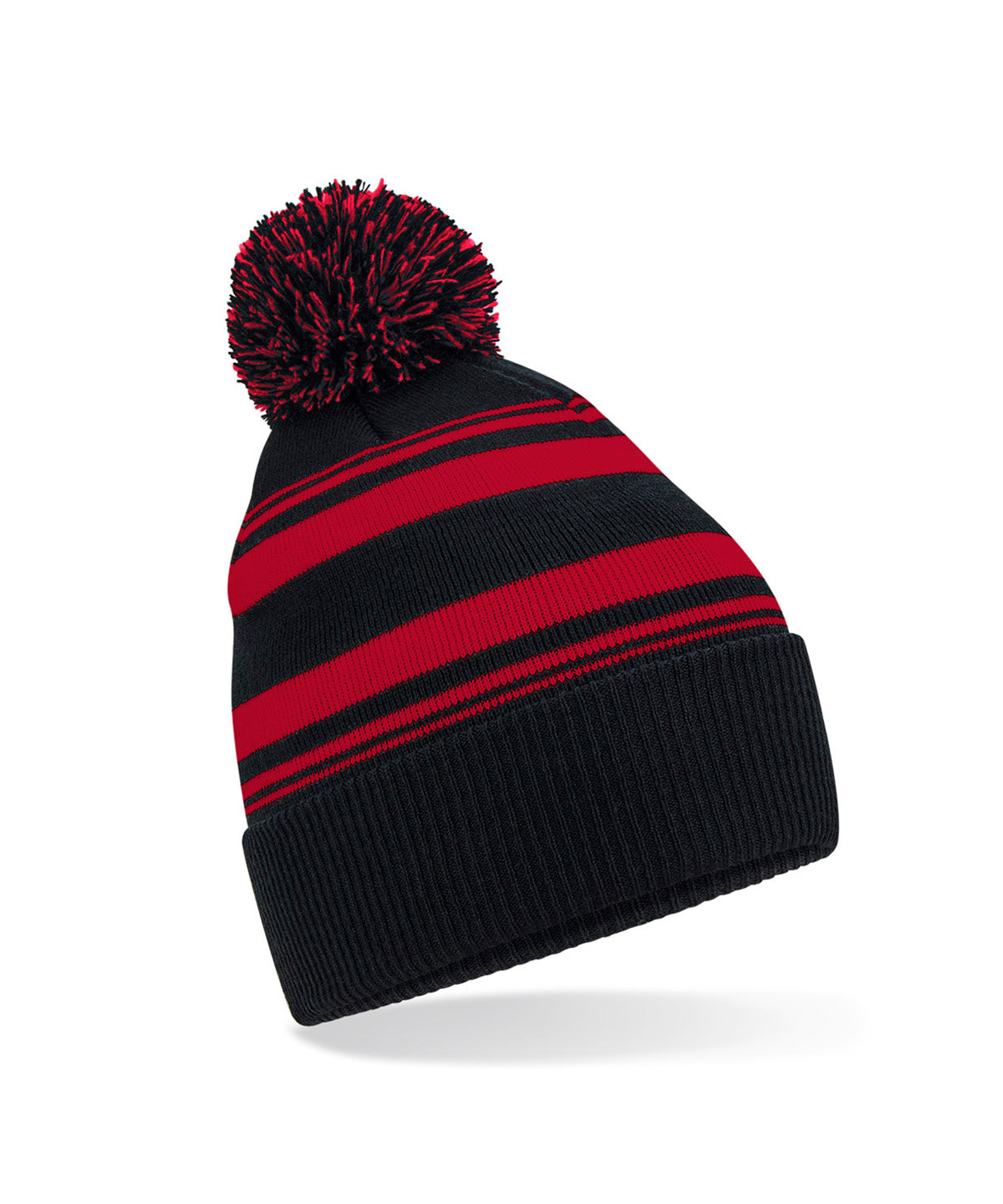 Húfa Beechfield B473R – Black/Classic Red – One size