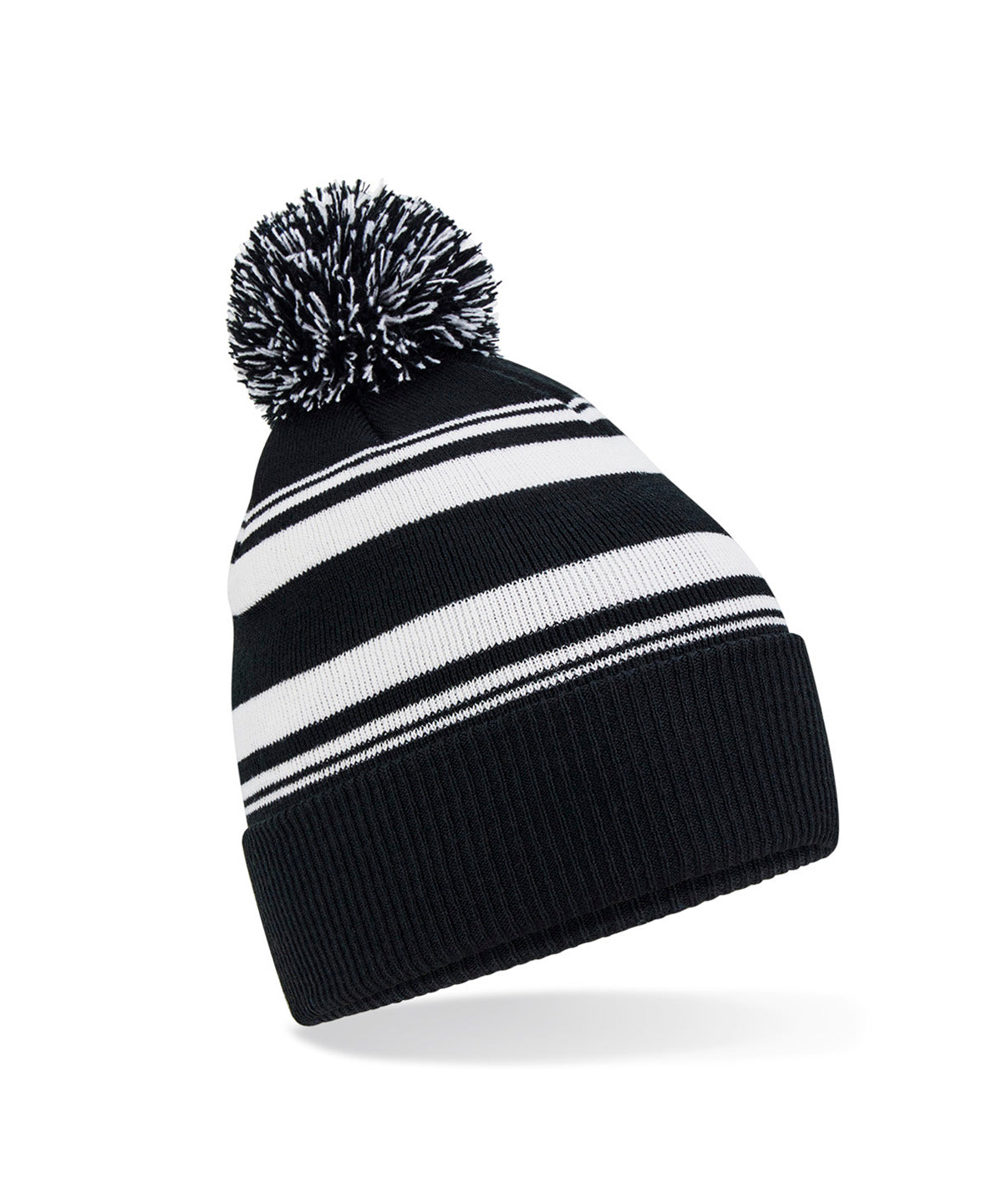Húfa Beechfield B473R – Black/White – One size