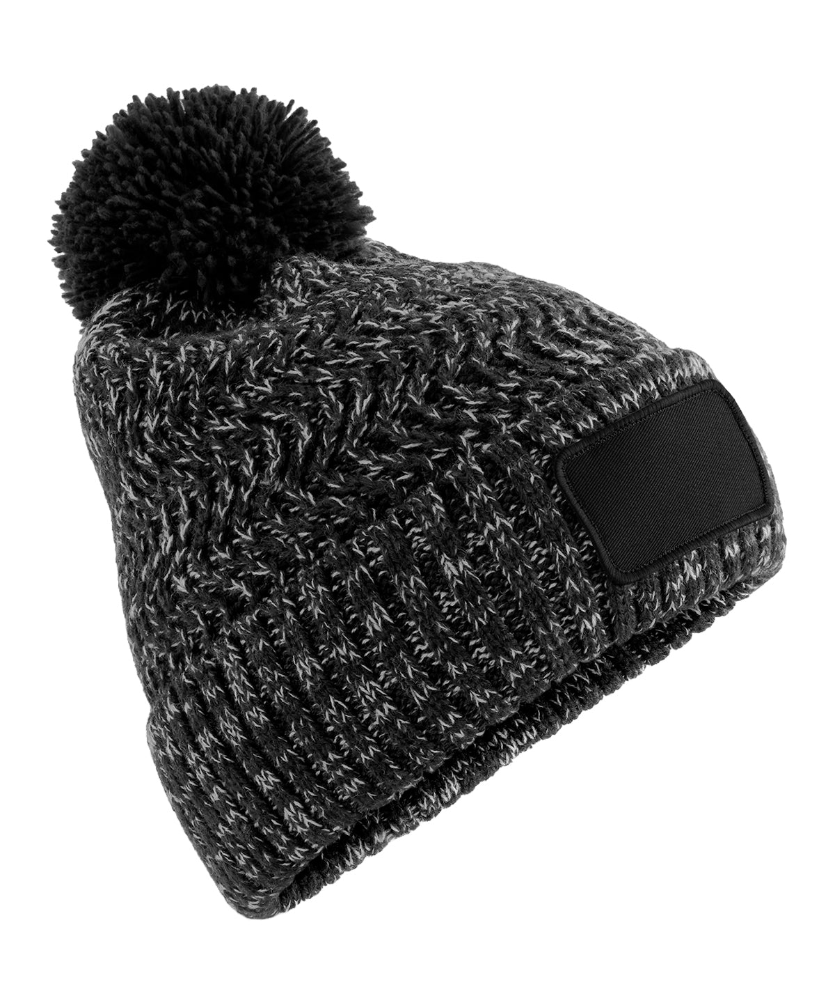 Húfa Beechfield BC331 – Black Twist
