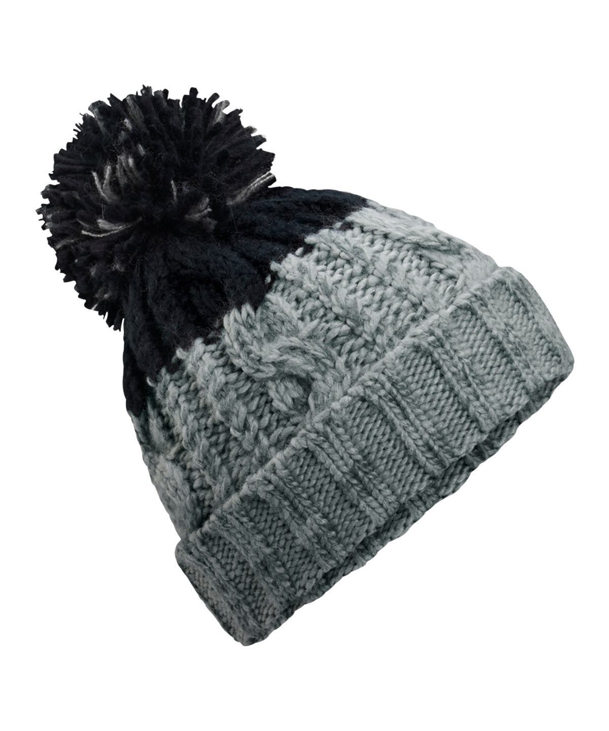 Húfa Beechfield BC437 – Light Grey/Black – One size