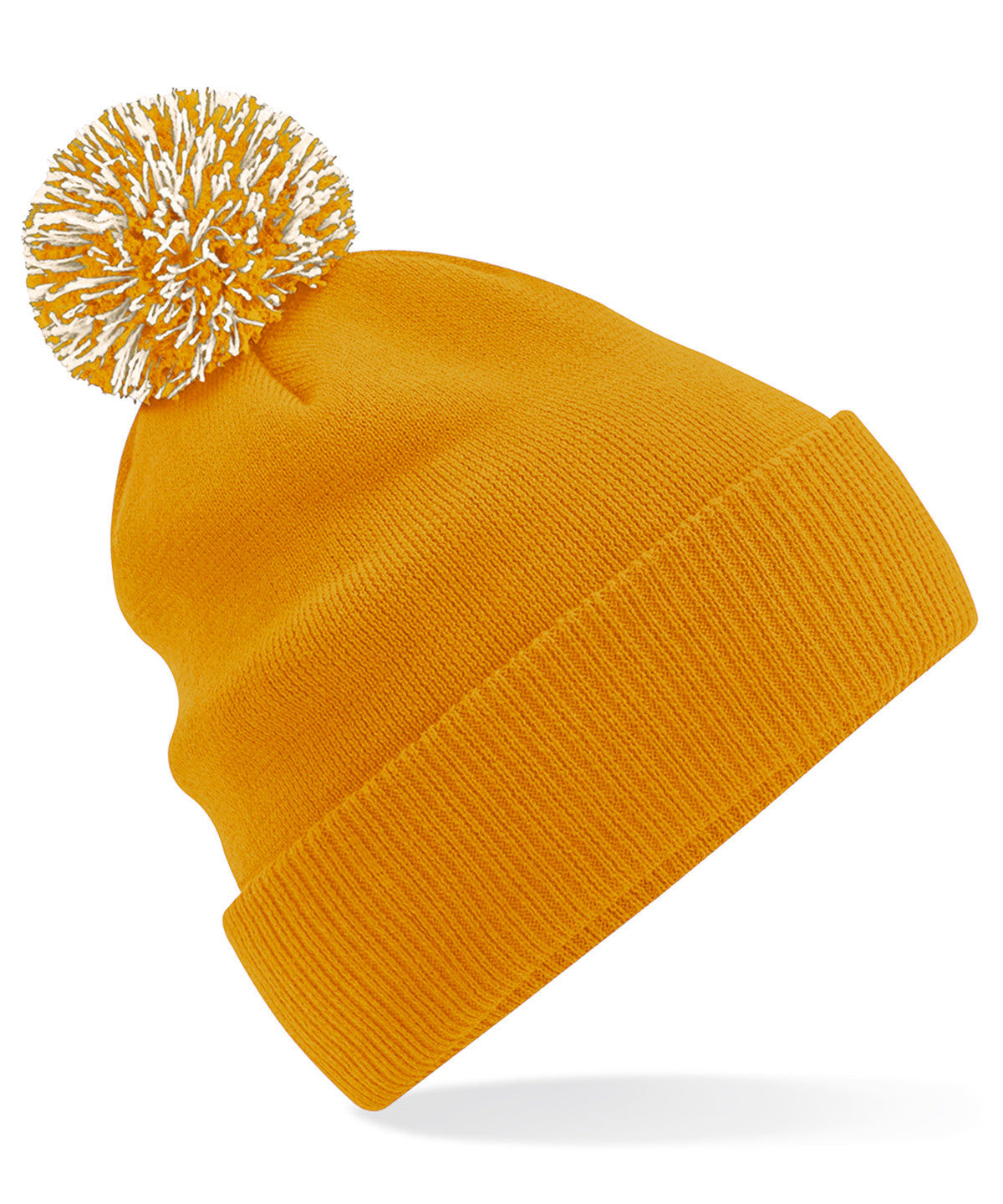 Húfa Beechfield BC450 – Mustard/Off White – One size