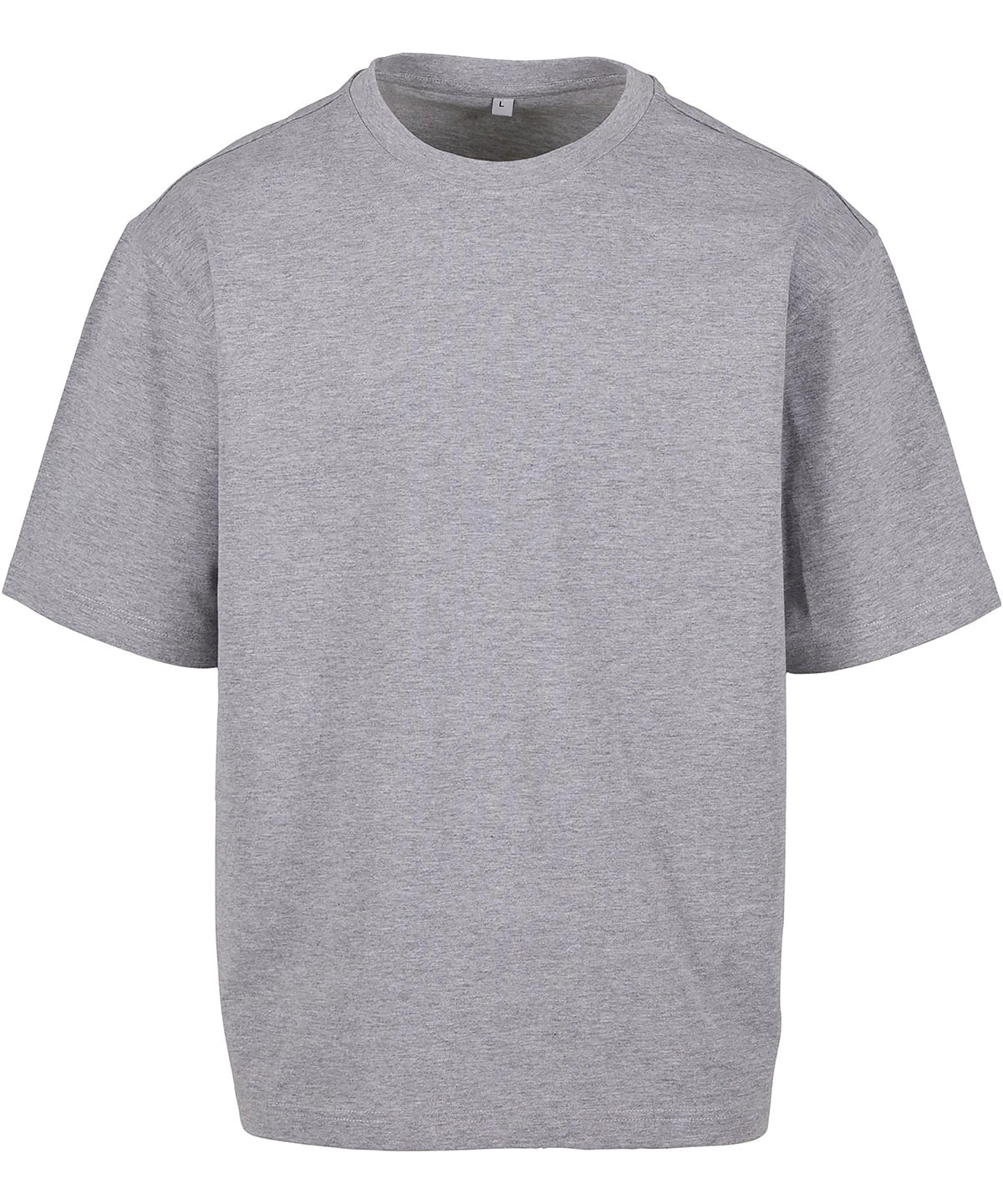 Stuttermabolur Build Your Brand BY391 – Heather Grey – 5XL