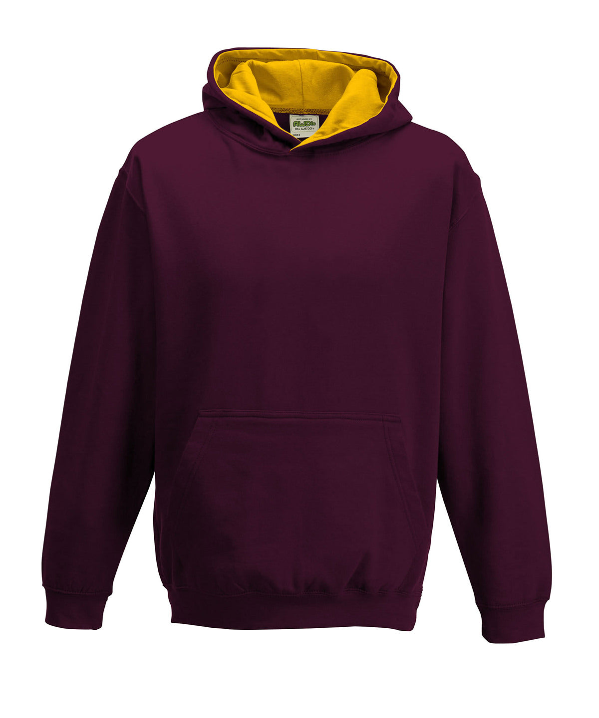 Hettupeysa AWDis Just Hoods JH03J – Burgundy/Gold – 12/13 Years