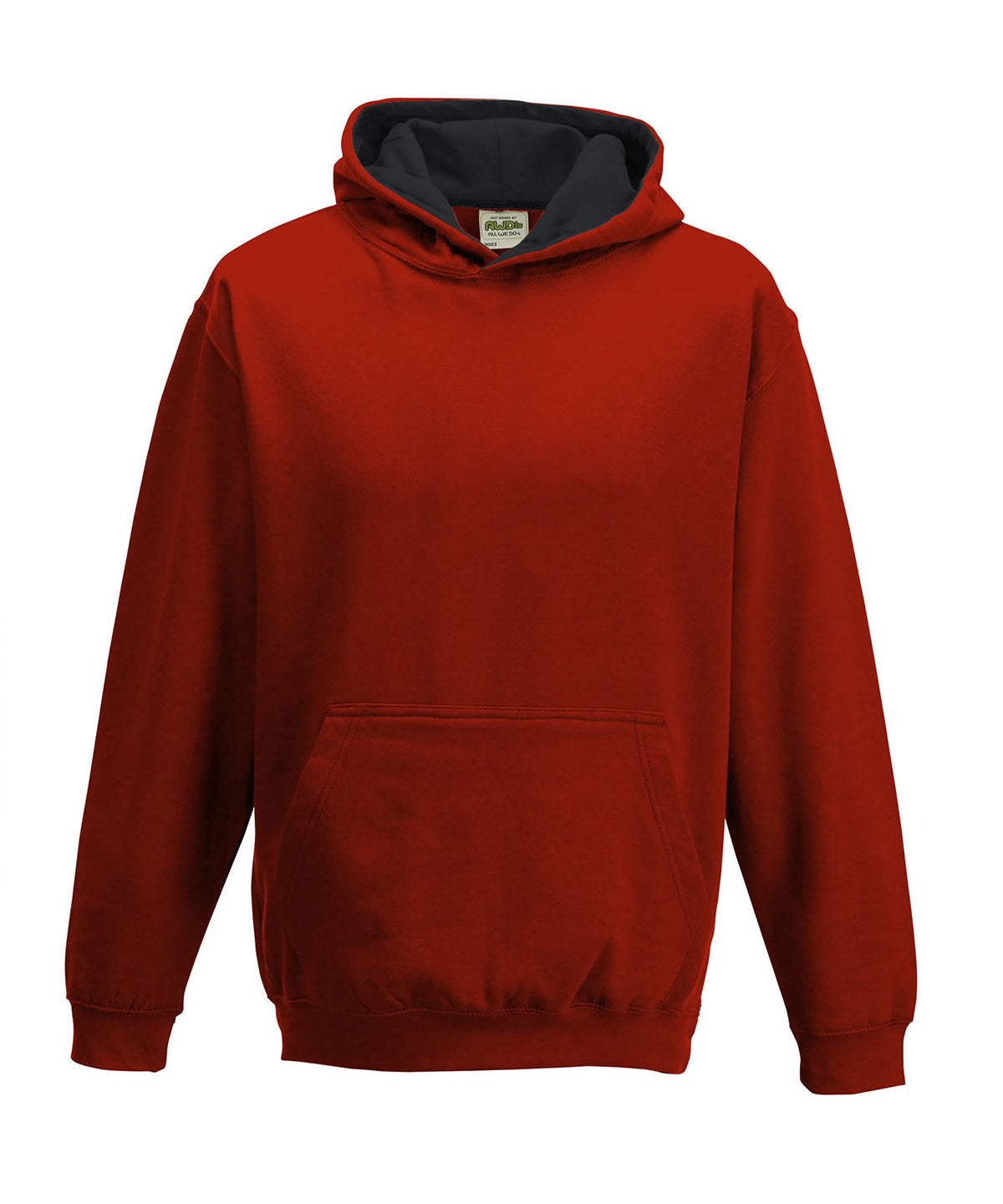 Hettupeysa AWDis Just Hoods JH03J – Fire Red/Jet Black – 12/13 Years