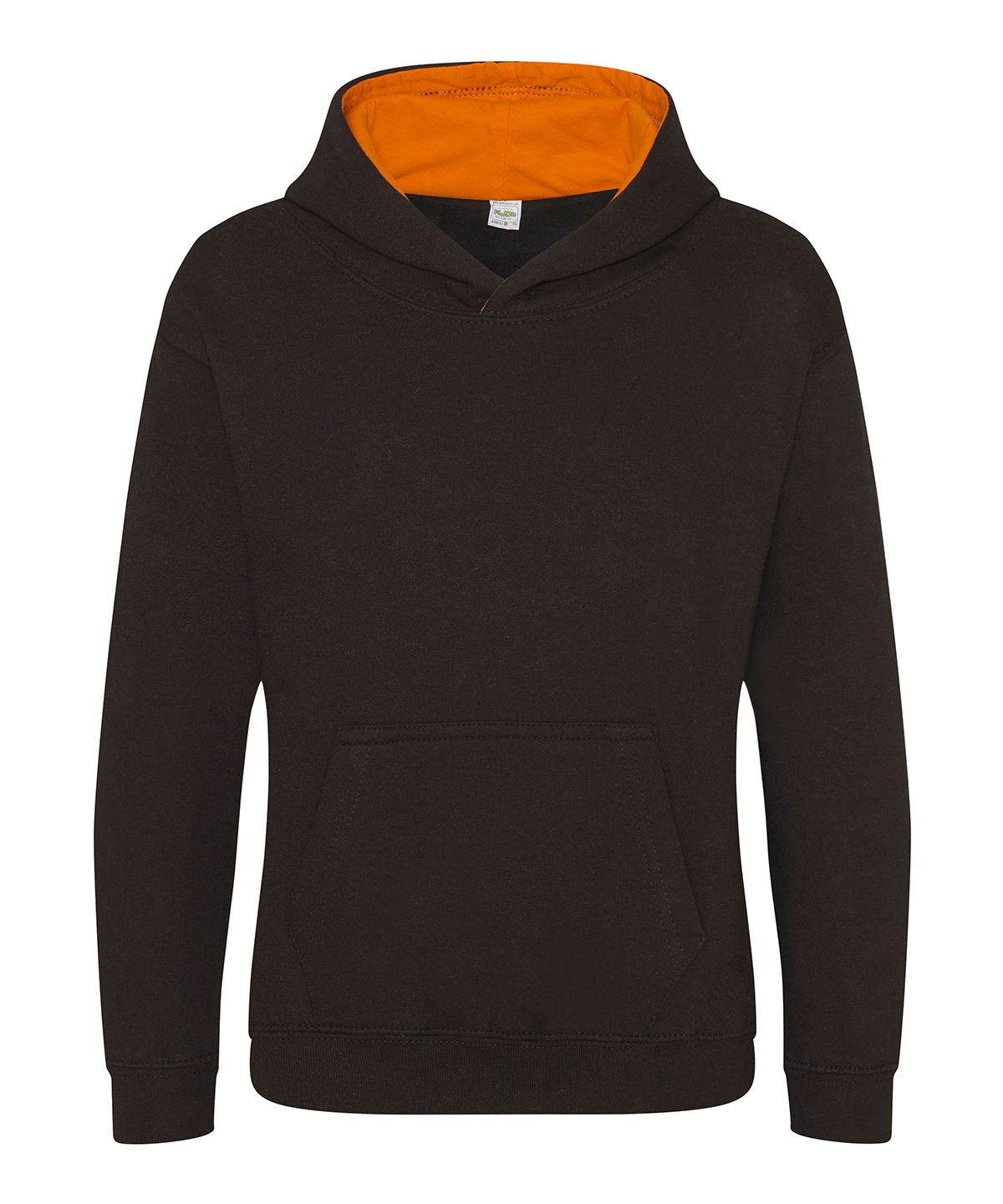 Hettupeysa AWDis Just Hoods JH03J – Jet Black/Orange Crush – 12/13 Years