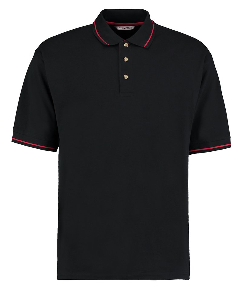 Pólóbolur Kustom Kit KK606 – Black/Bright Red – 2XL