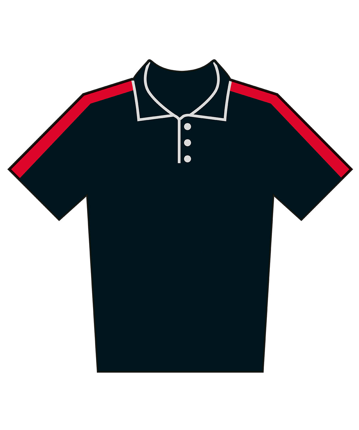 Pólóbolur Finden & Hales LV291 – Black/Red – 3XL