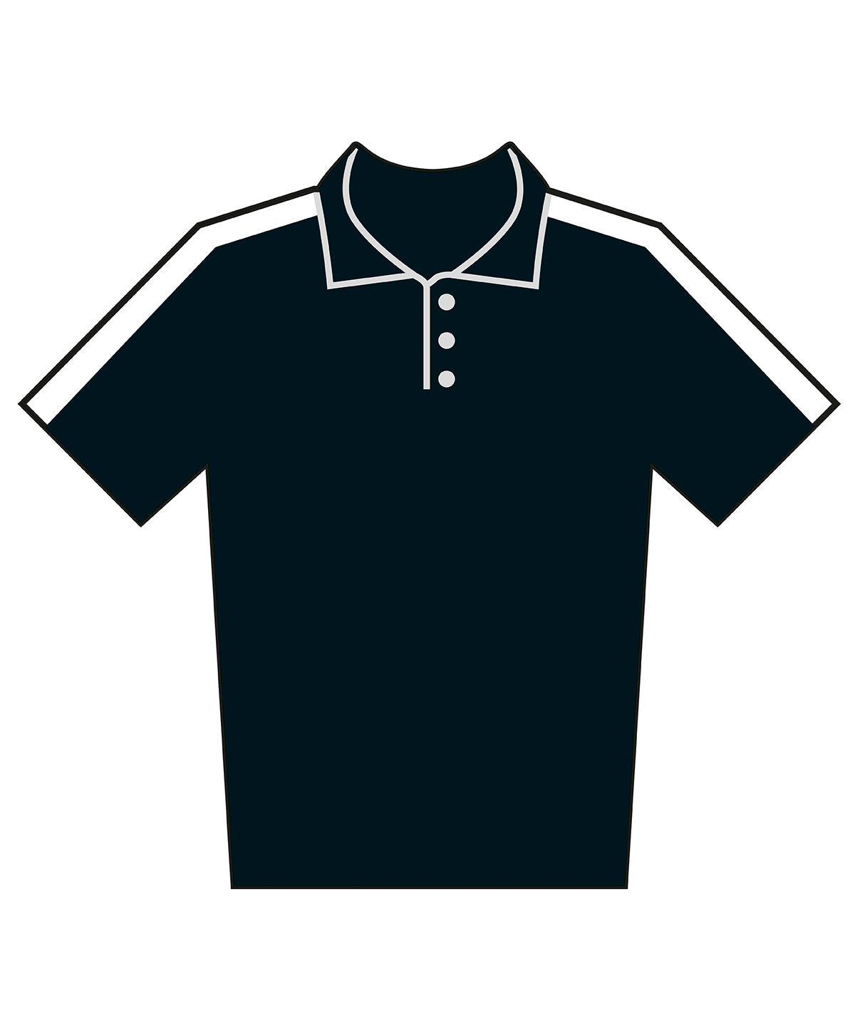 Pólóbolur Finden & Hales LV291 – Black/White – 3XL