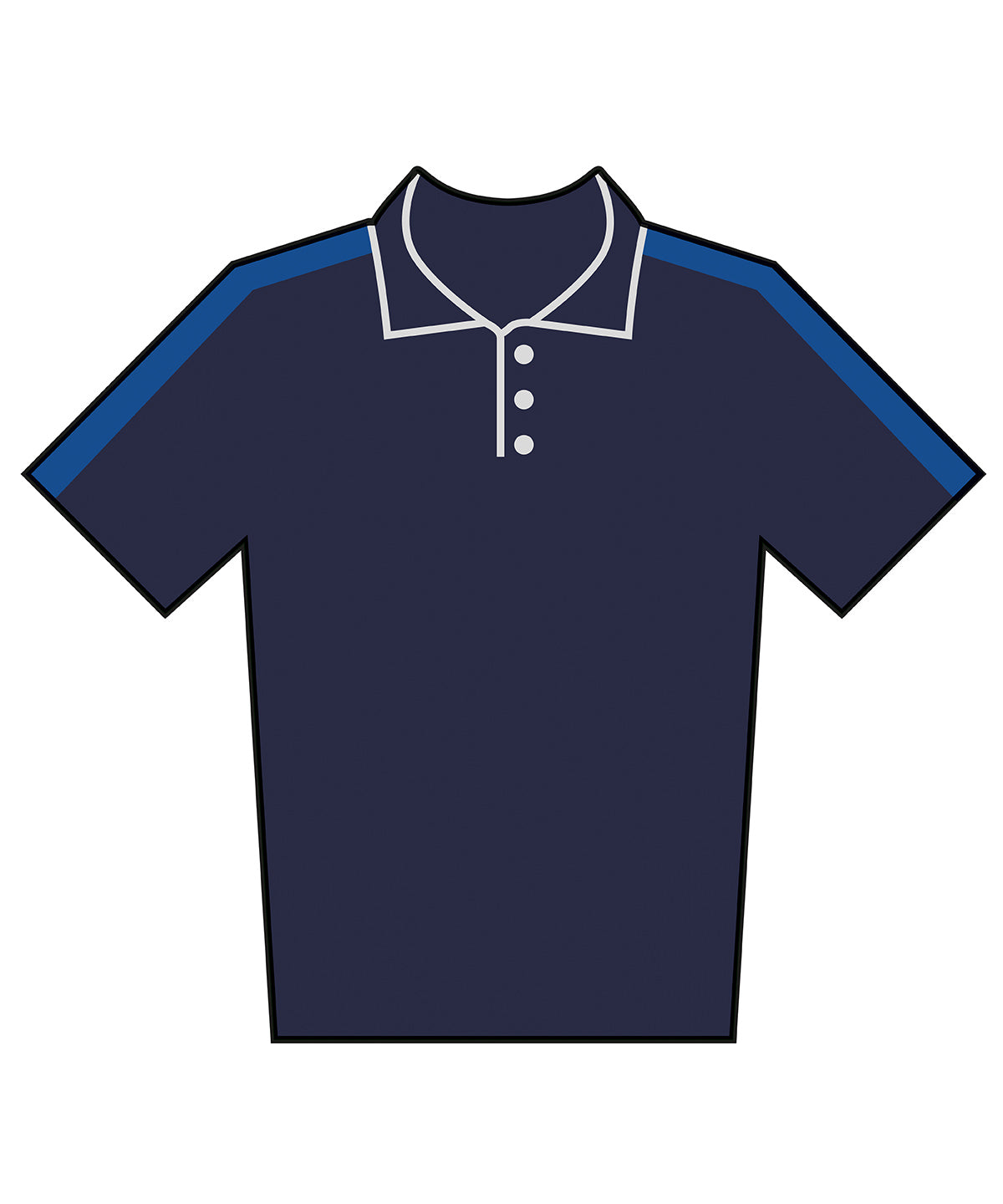 Pólóbolur Finden & Hales LV291 – Navy/Royal – 3XL