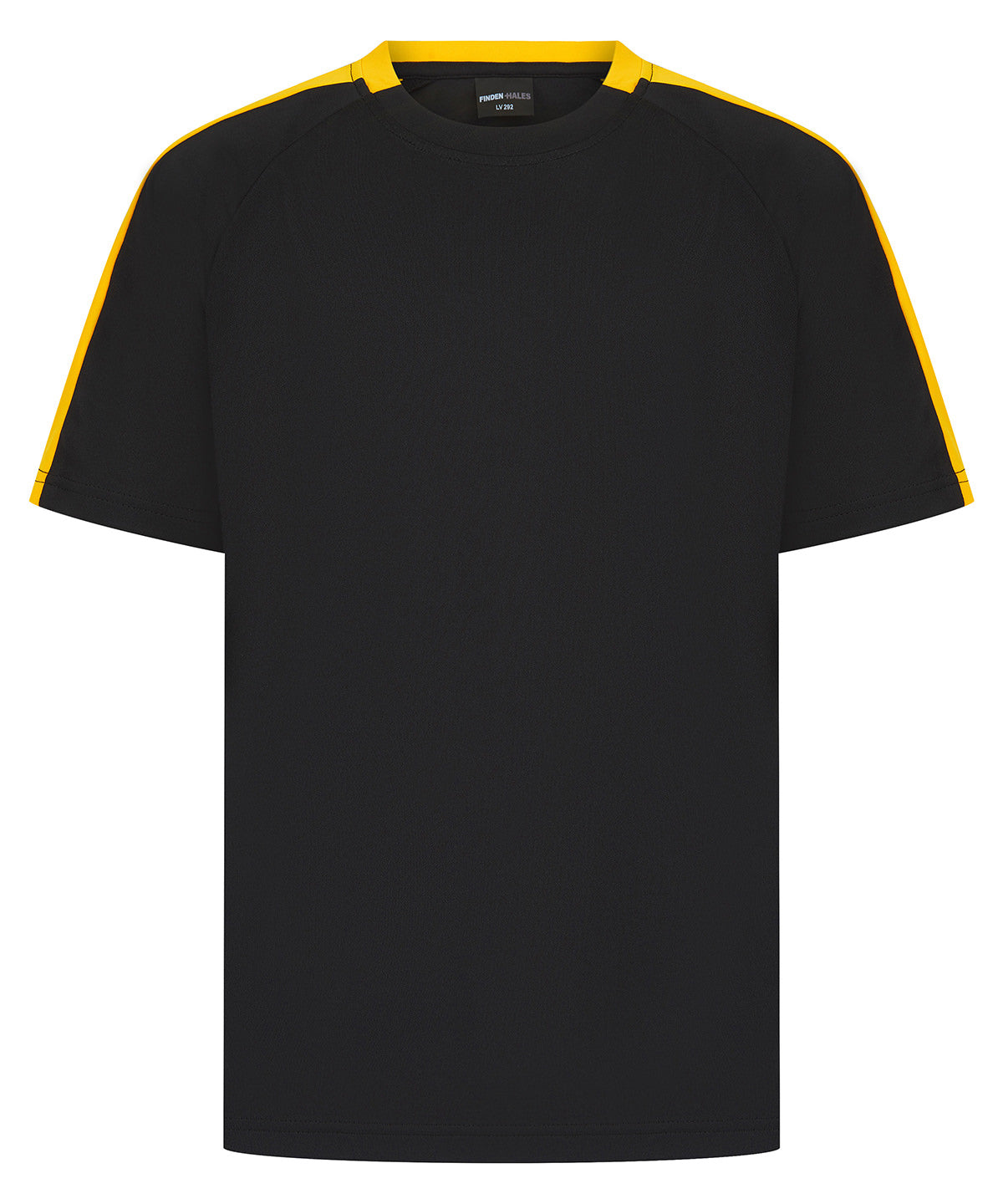 Stuttermabolur Finden & Hales LV292 – Black/Gold – 13 Years