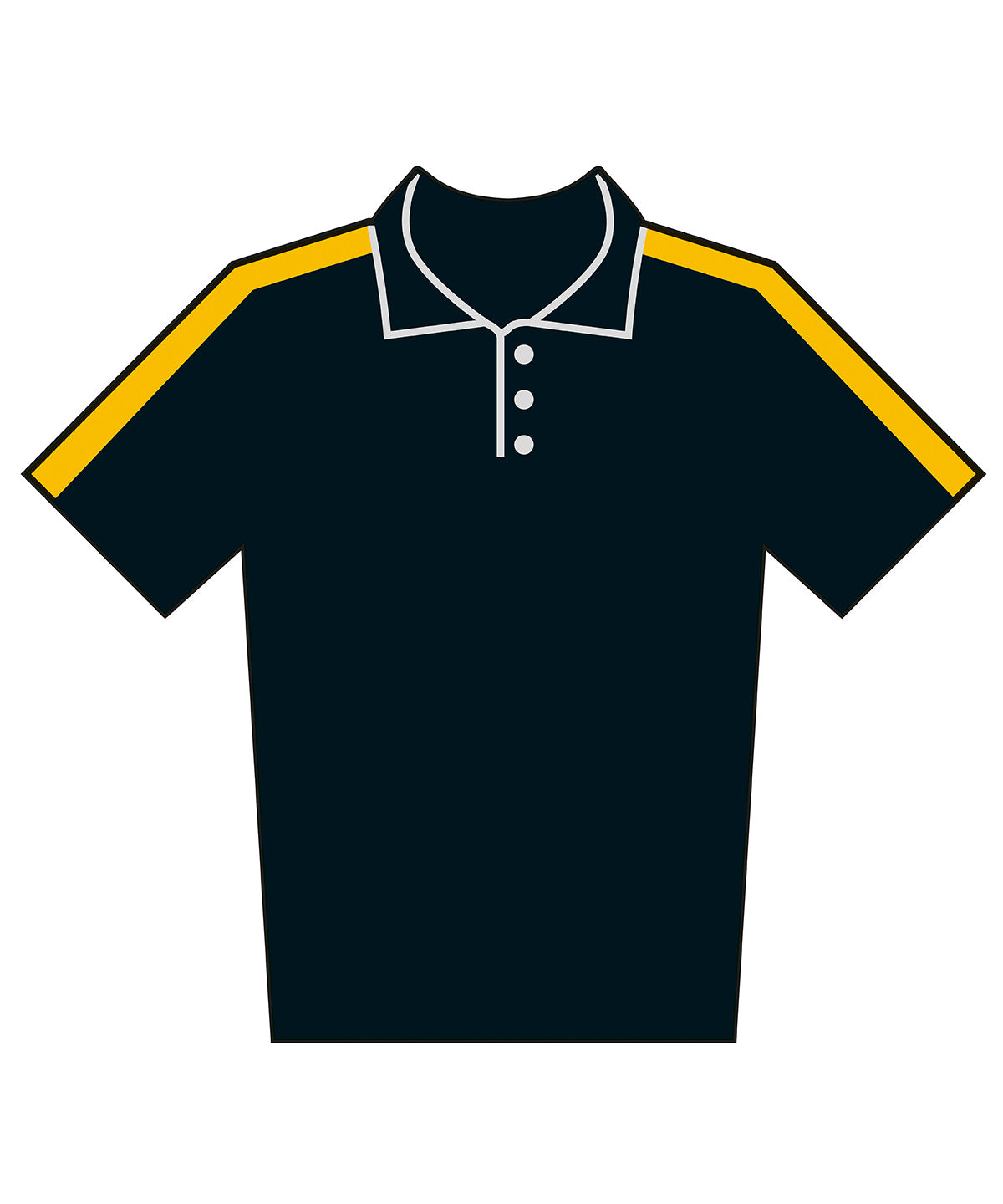 Pólóbolur Finden & Hales LV293 – Black/Gold – 13 Years