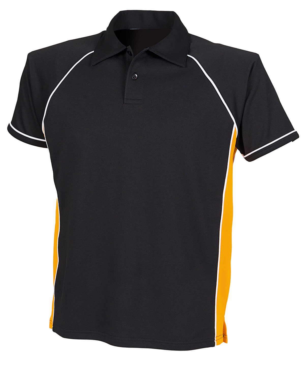 Pólóbolur Finden & Hales LV370 – Black/Amber/White – 3XL