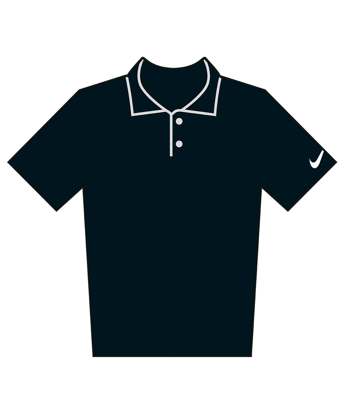 Pólóbolur Nike NK430 – Black/White – 4XL