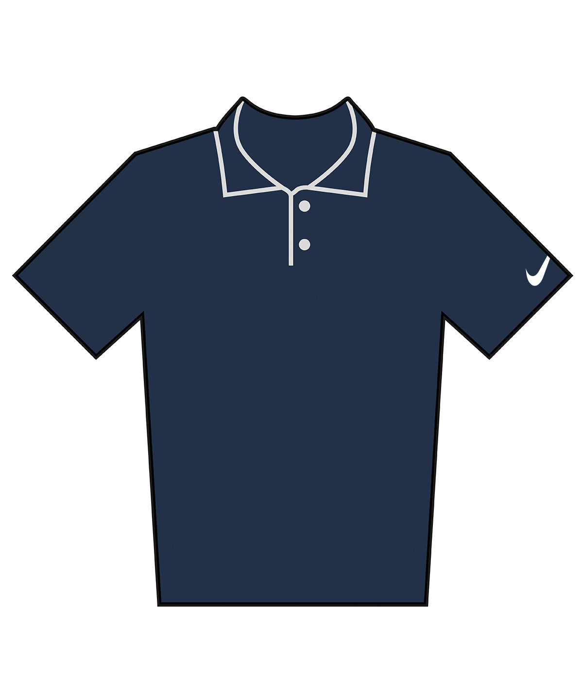 Pólóbolur Nike NK430 – College Navy/White – 4XL