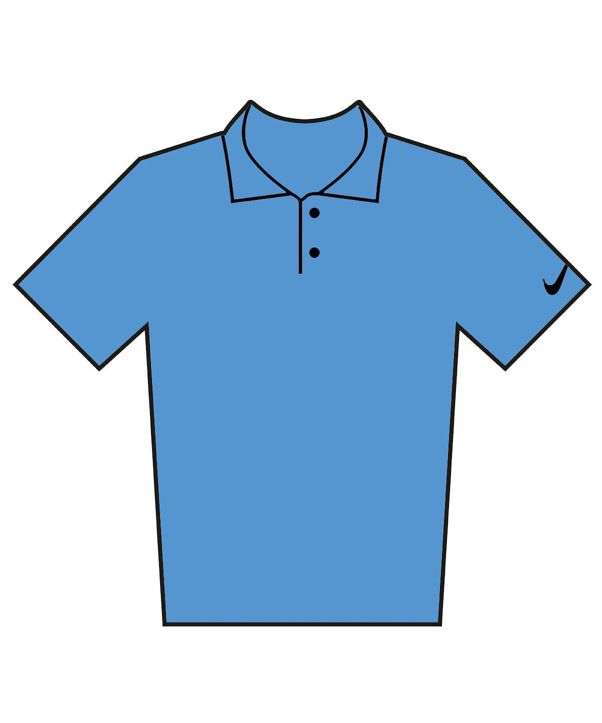 Pólóbolur Nike NK430 – University Blue/Black – 4XL