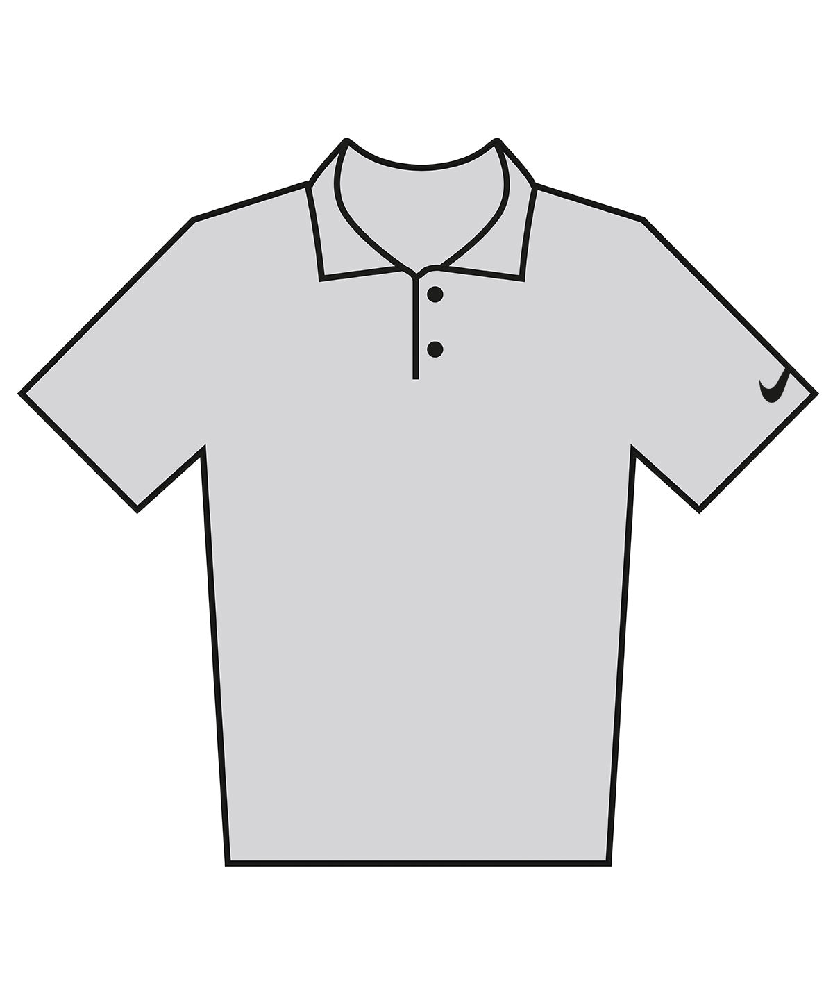 Pólóbolur Nike NK430 – Wolf Grey/Black – 4XL