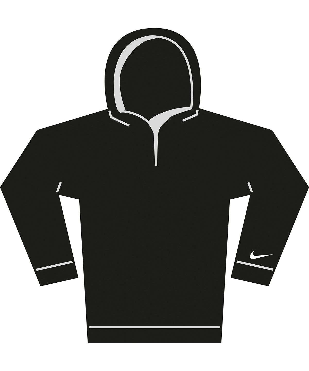 Hettupeysa Nike NK431 – Black/White – 2XL