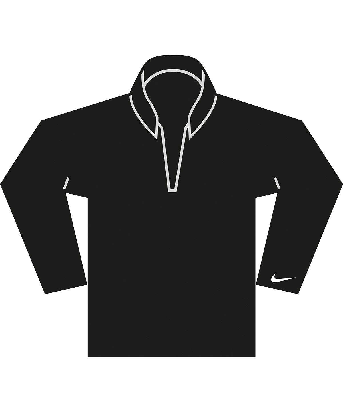 Íþróttapeysa Nike NK432 – Black/White – 2XL
