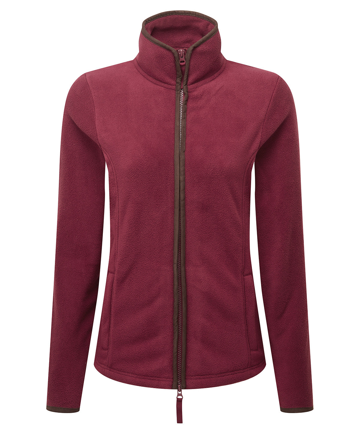 Flíspeysa Premier PR824 – Burgundy/Brown – 3XL